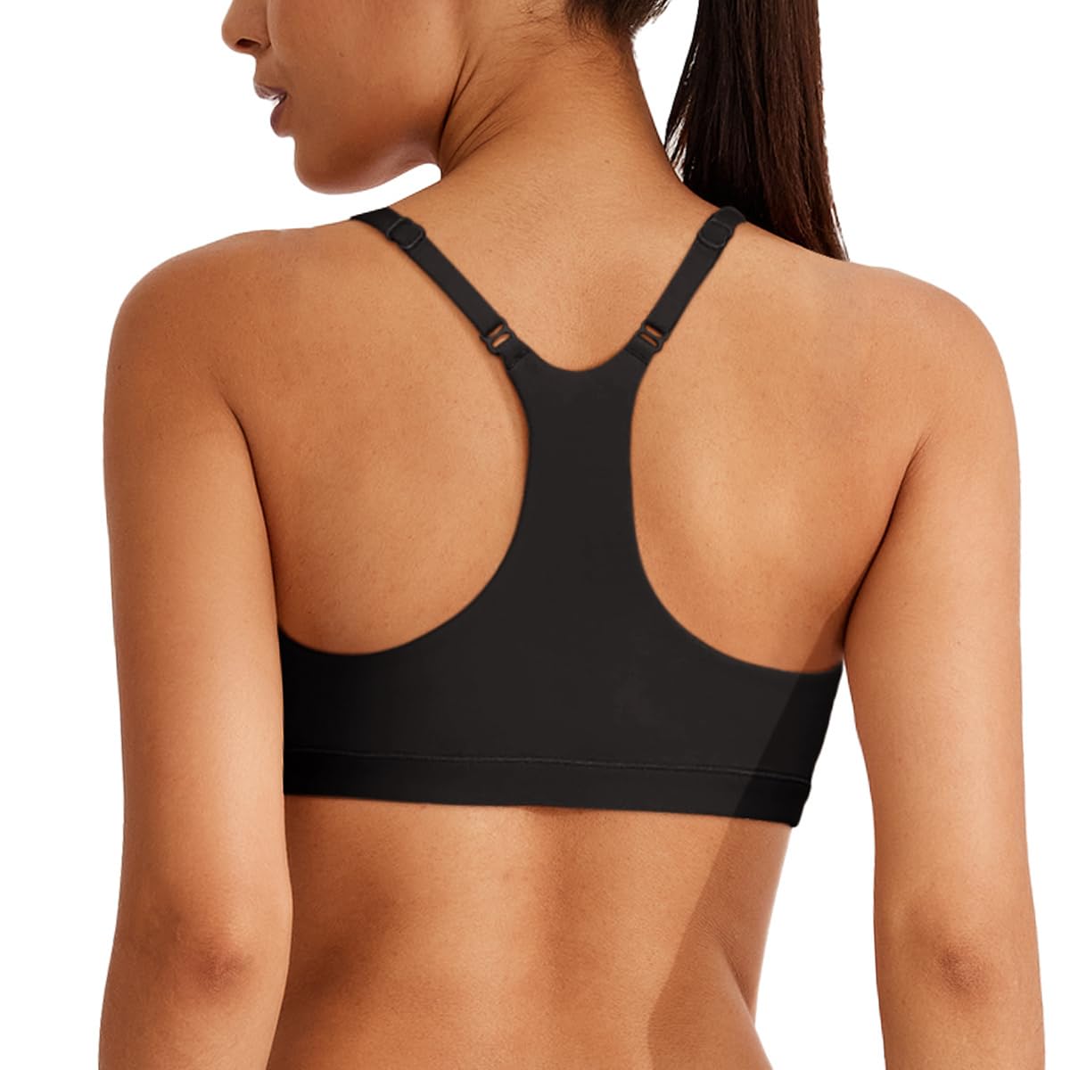 REORIA Women's Wireless Racerback Bralette - Comfortable No-Padded Sleep Bra for Yoga, Lounge & Everyday Wear