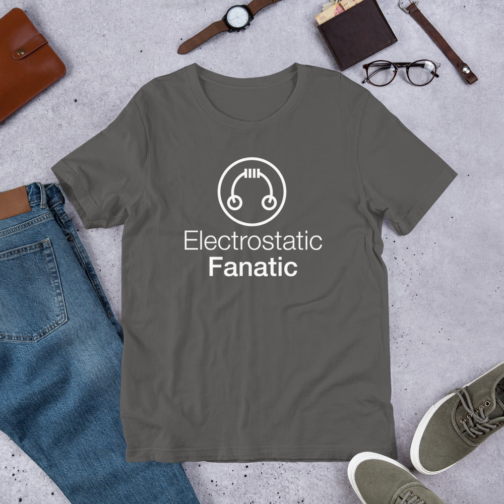 HeadAmp Electrostatic Fanatic T-Shirt - Premium Cotton Graphic Tee for Music Lovers & Audiophiles - Perfect for Concerts, Gifts & Casual Wear