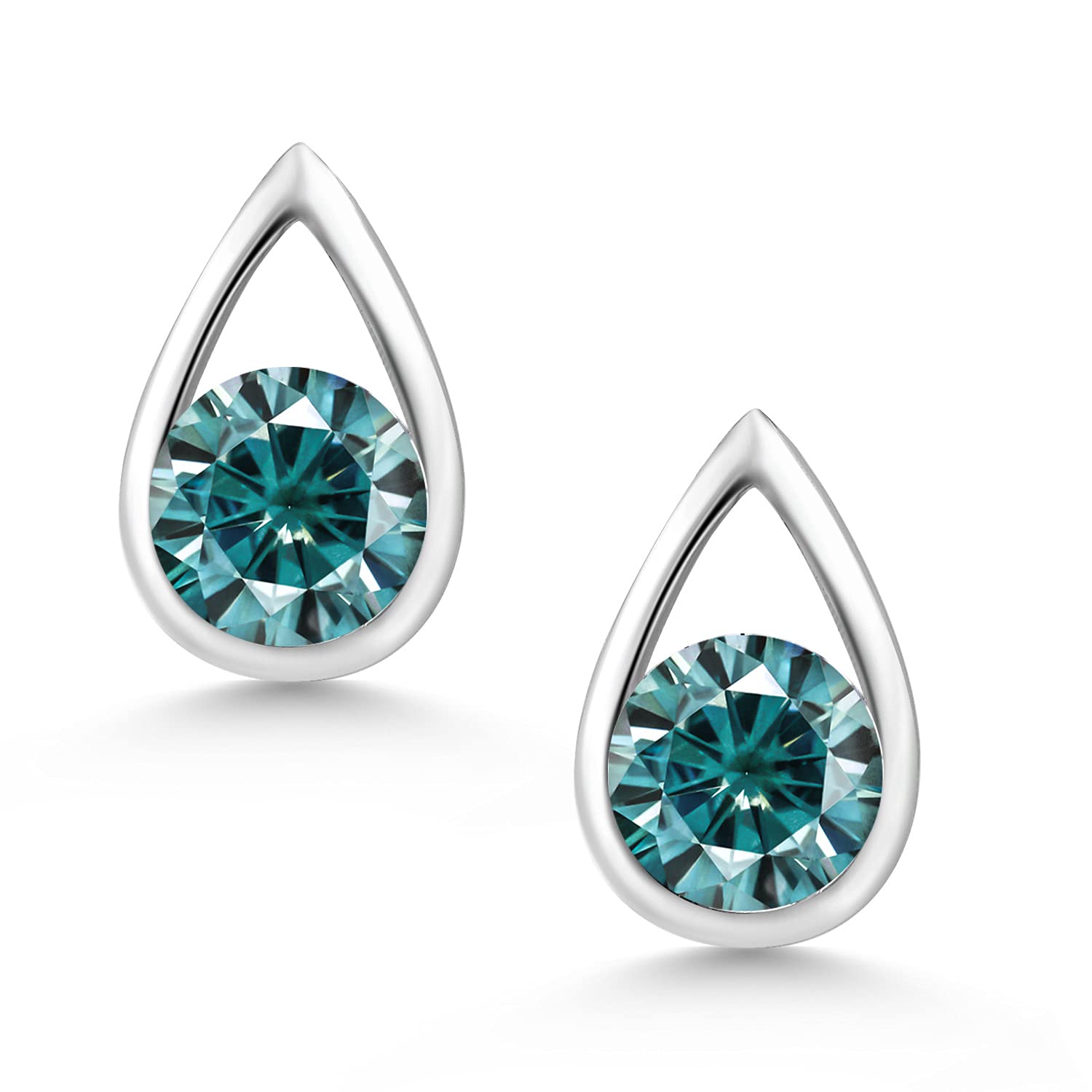Gem Stone King 5MM Round Teardrop Stud Earrings for Women & Men | 925 Sterling Silver Birthstone Jewelry | Fine Gifts for Her, Mom, Wife | Perfect for Birthdays, Anniversaries & Everyday Wear