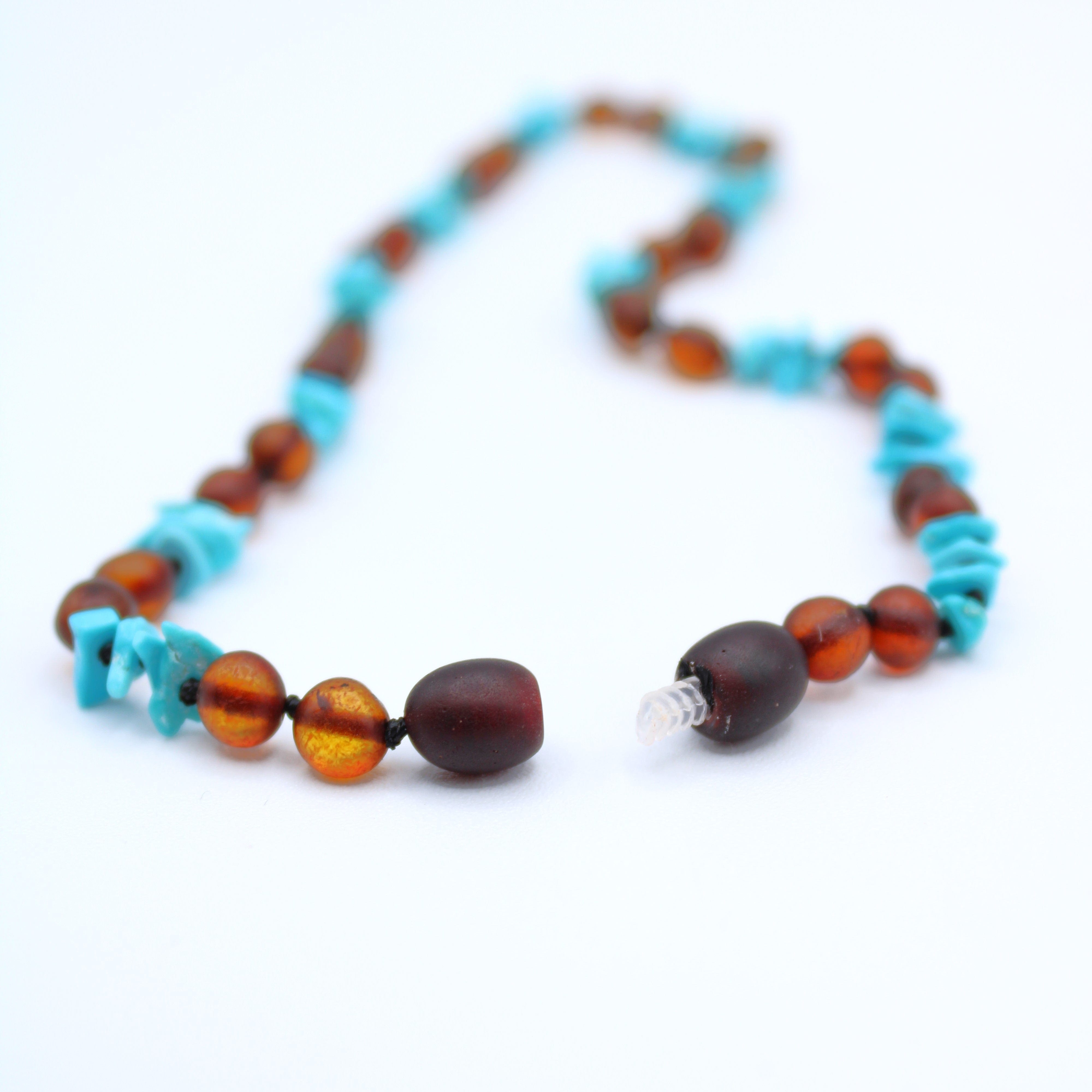 Natural Amber Teething Necklace for Babies - Safe & Soothing Teething Relief - Perfect for Infants & Toddlers - Stylish & Functional for Moms
