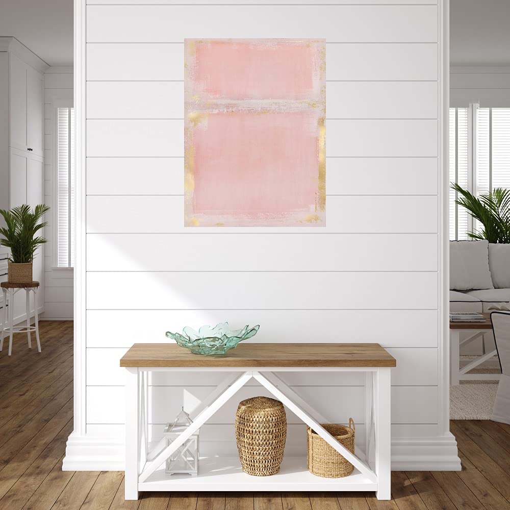 Golden Blush Fine Art Canvas Wall Decor by Belle Maison - 24x32 Inch Ready-to-Hang Painting for Living Room, Bedroom, Office & More - Elegant Home & Commercial Interior Design