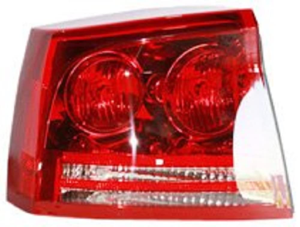TYC Left Tail Light Assembly Compatible with 2006-2008 Dodge Charger - Replacement Car Part for Improved Visibility and Safety at Night Driving