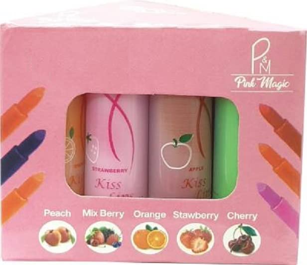 Elecsera Long-Lasting Nutritious Lip Balm Set - 8 Pack (20g Each) | Hydrating & Moisturizing Lip Care with Natural Fruit Extracts | Perfect for Dry Lips, Winter Care & Daily Lip Protection