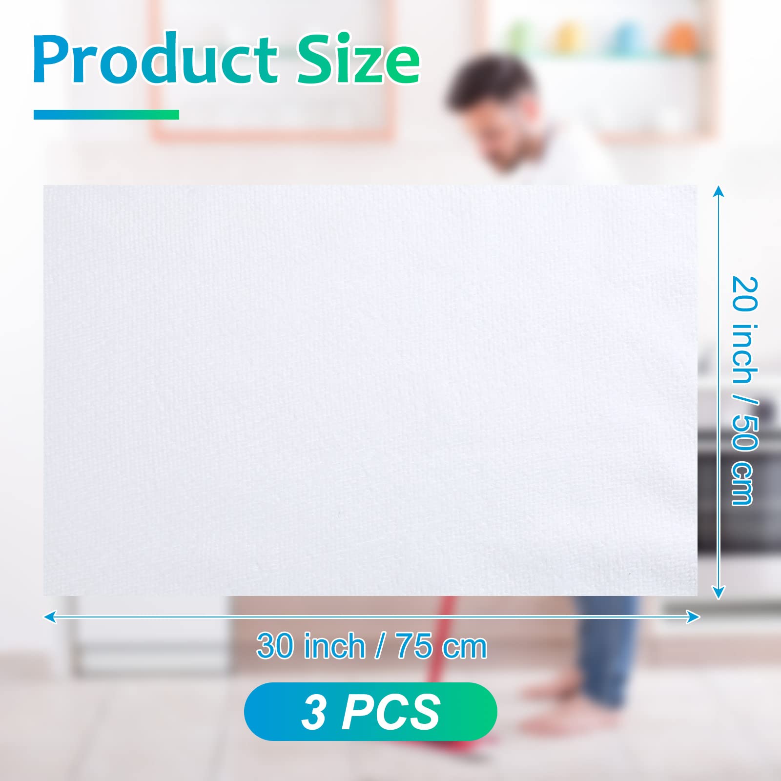 Newwiee 3 Pack Extra Large Microfiber Cleaning Cloths - 30