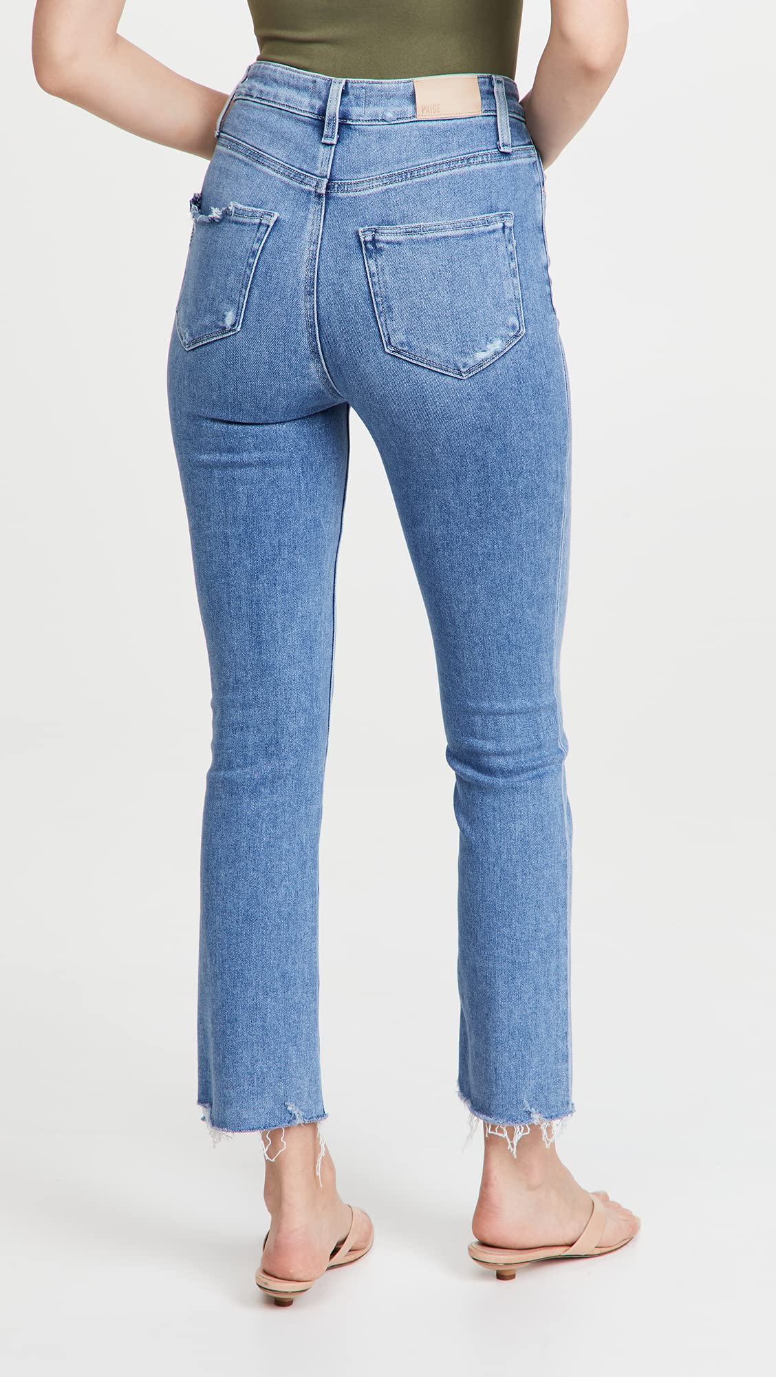 PAIGE Women's Ultra High Rise Cindy Distressed Skinny Jeans - Stretch Denim for Comfort | Perfect for Casual Outings & Date Nights