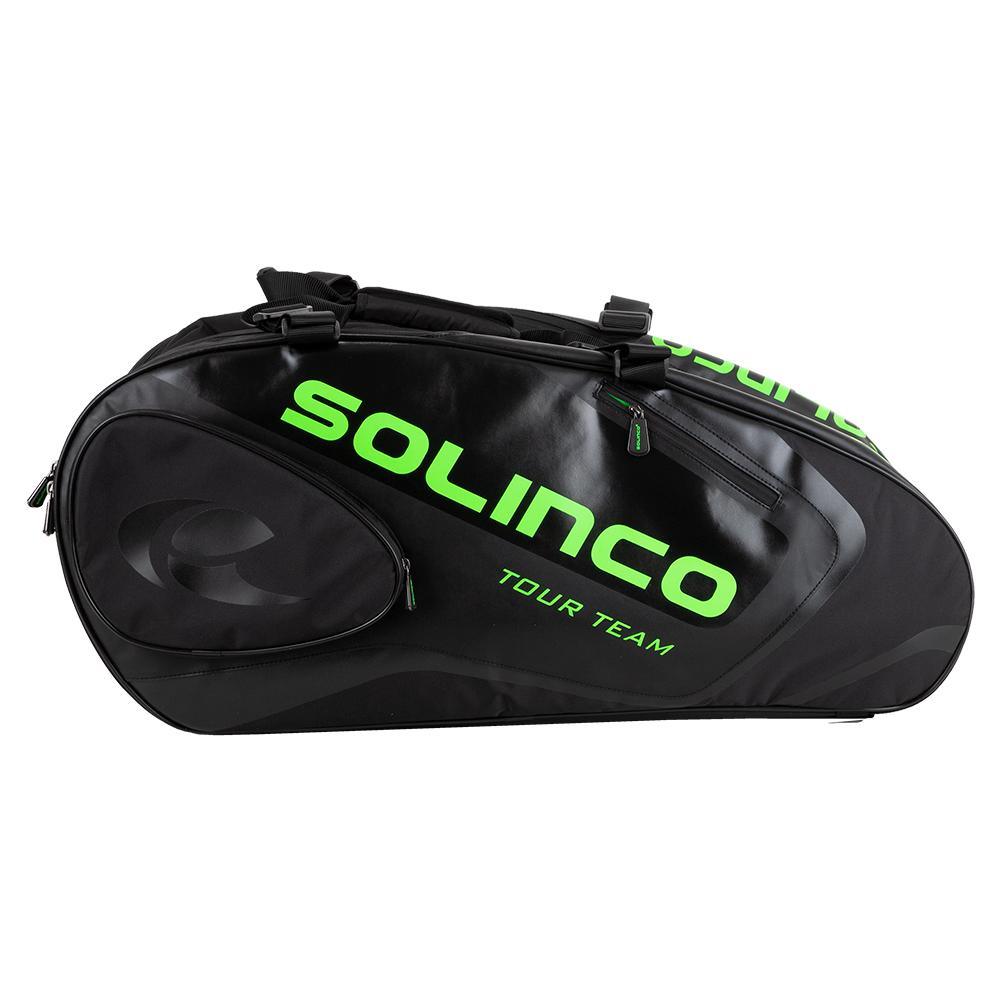 15 Pack Tour Team Tennis Racquet Bag - Black & Neon Green | Durable Tennis Equipment Storage for Team Practice, Matches & Travel | Perfect for Coaches & Players