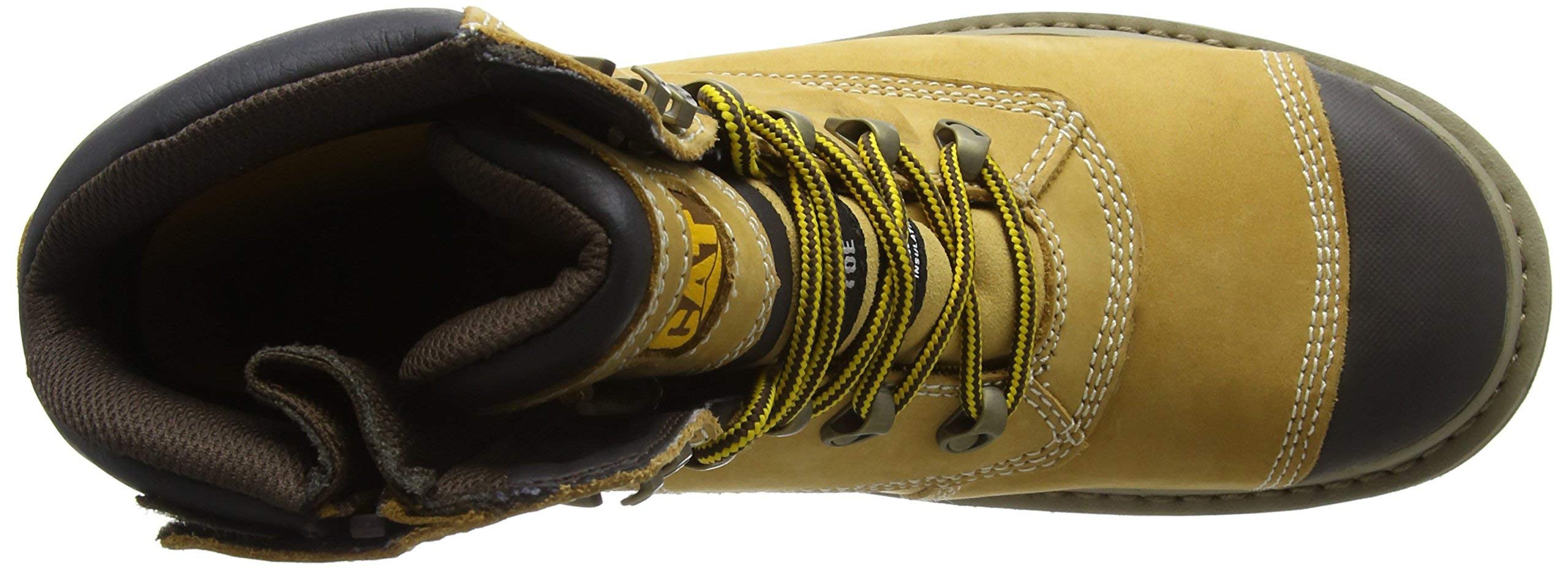 CAT Caterpillar Men's Premier Safety Work Boots - Honey UK Size 9 - Steel Toe, Slip Resistant, Electrical Hazard Protection - Ideal for Construction, Warehouse & Industrial Work