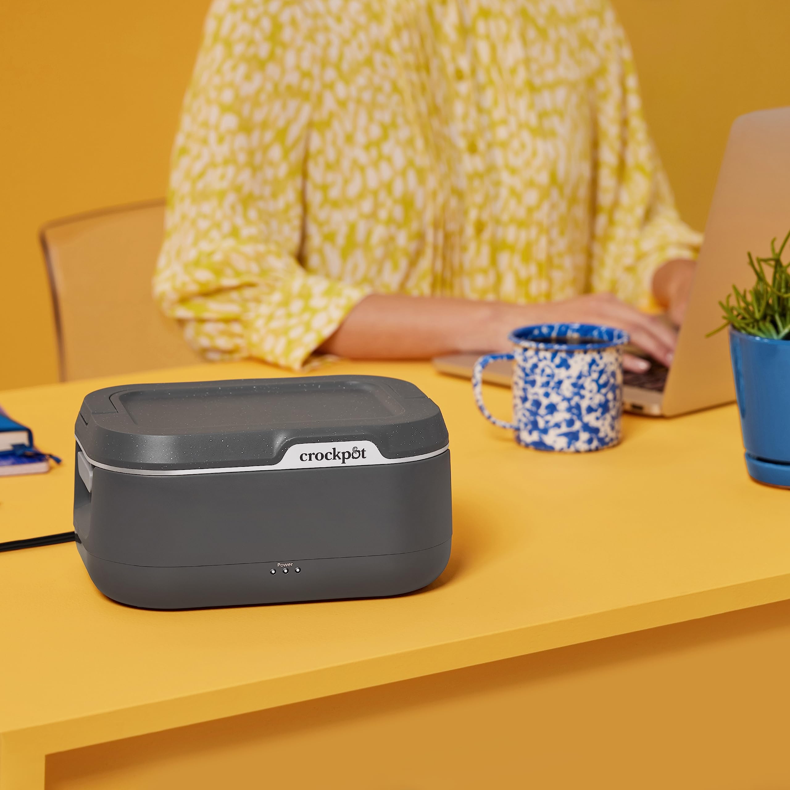 Crockpot GO Electric Lunch Box - Portable Heated Food Container for Office, Travel & School | BPA-Free, 20oz Capacity, USB Rechargeable | Keep Meals Warm Anywhere