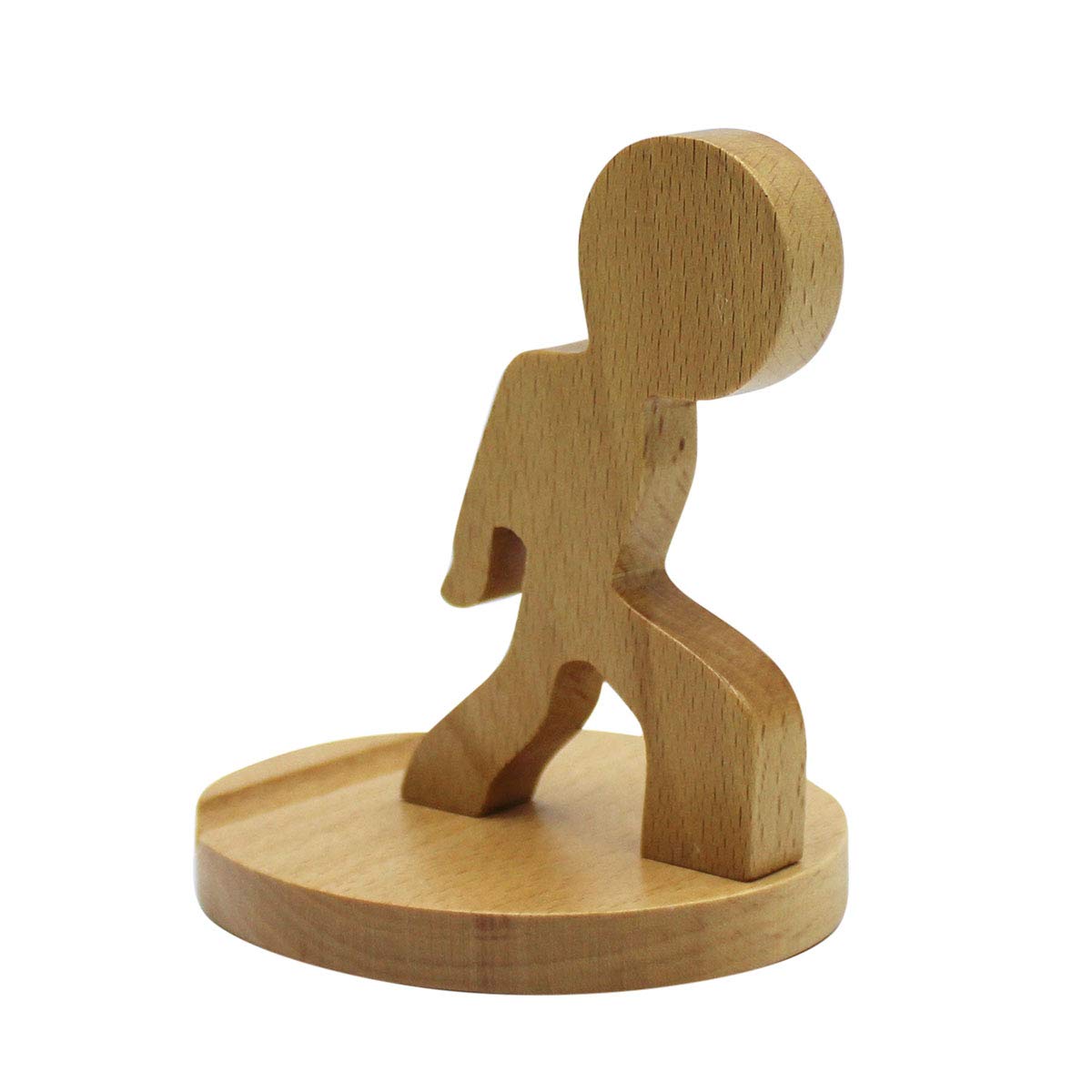 Wooden Animal Phone Stand Holder for Desk - Cute Boy Cell Phone Stand for iPhone & Android - Perfect for Office, Home, or Gift Giving