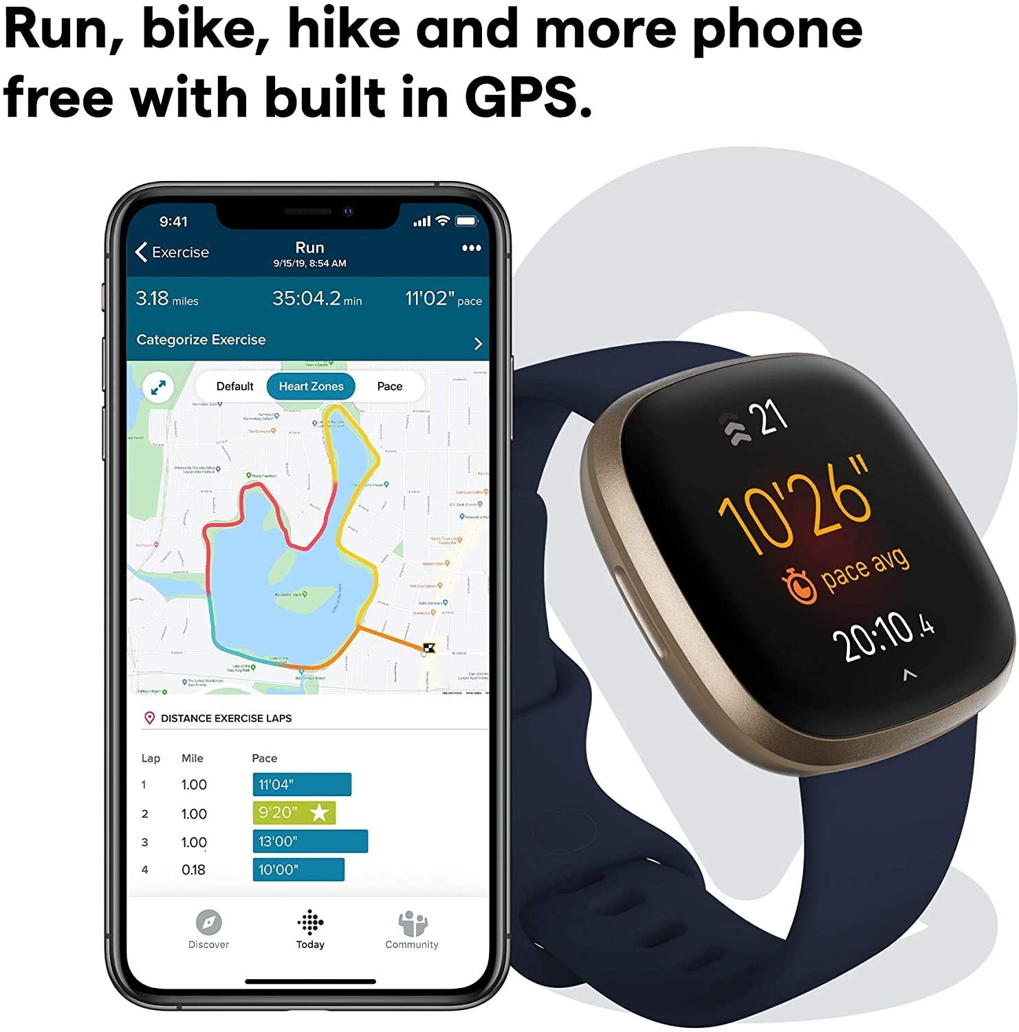 Fitbit Versa 3 Smart Watch with Alexa Built-in, Heart Rate Monitor, GPS & Sleep Tracking - Perfect for Fitness Enthusiasts & Active Lifestyles