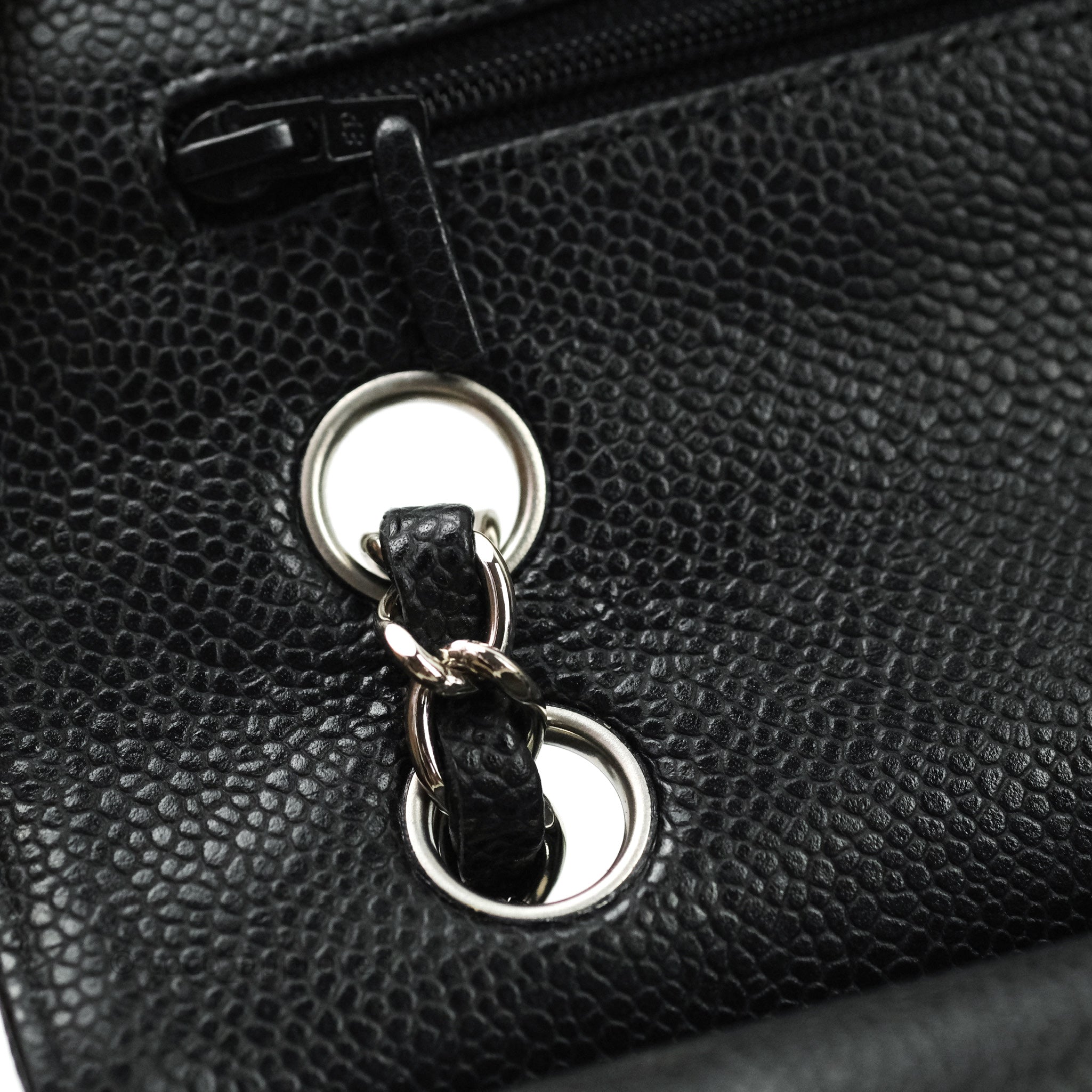 Chanel Classic Medium Double Flap Bag Black Caviar Leather with Silver Hardware - Luxury Designer Handbag for Women, Perfect for Work, Evening & Special Occasions