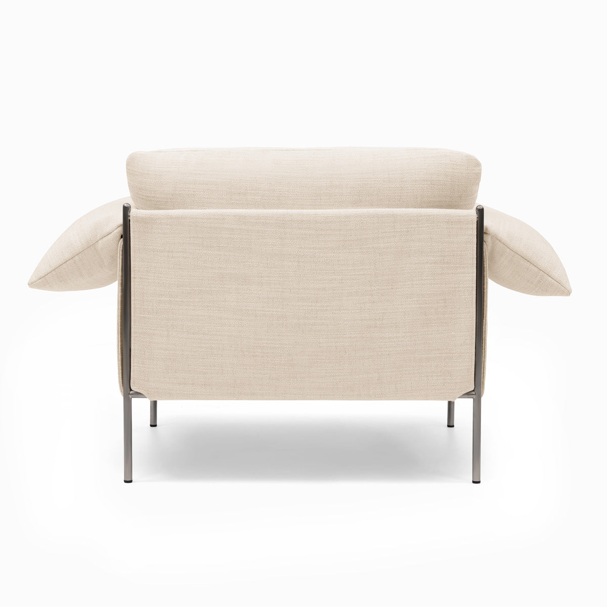 Modern Brushed Steel Frame Armchair - Sleek & Durable Dining Chair for Kitchen, Living Room, or Office - Comfortable Seating with Contemporary Design