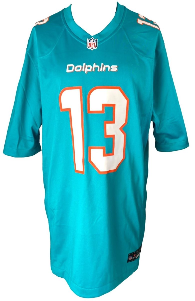 Authentic Dan Marino Autographed Miami Dolphins Teal Nike Game Jersey - Limited Edition Collectible for NFL Fans, Sports Memorabilia Enthusiasts - Perfect for Display, Gifts, and Game Day Celebrations