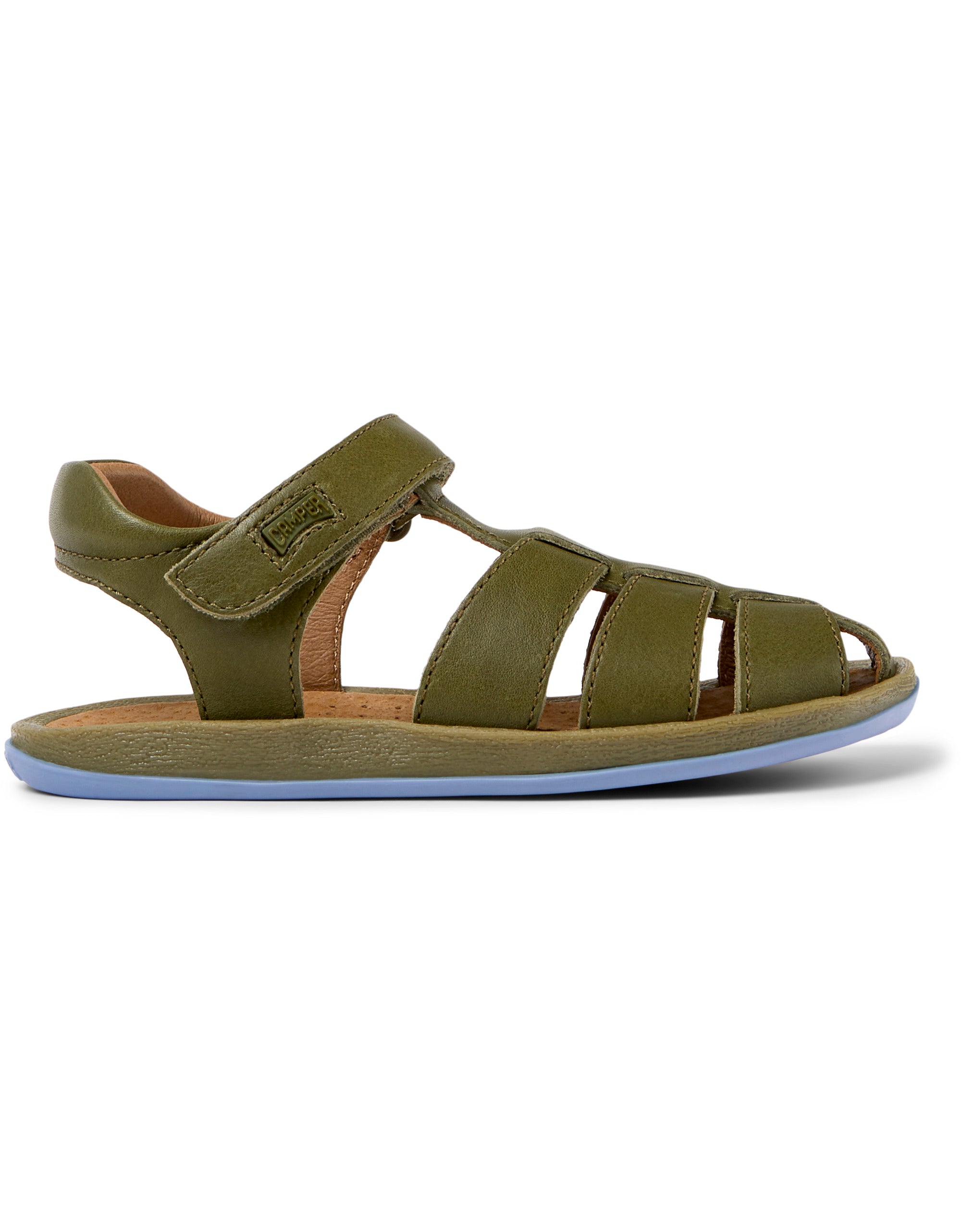 CAMPER BICHO Closed-Toe Sandals SS24 - Olive Green | Comfortable & Stylish for Outdoor Adventures, Beach Walks & Casual Wear