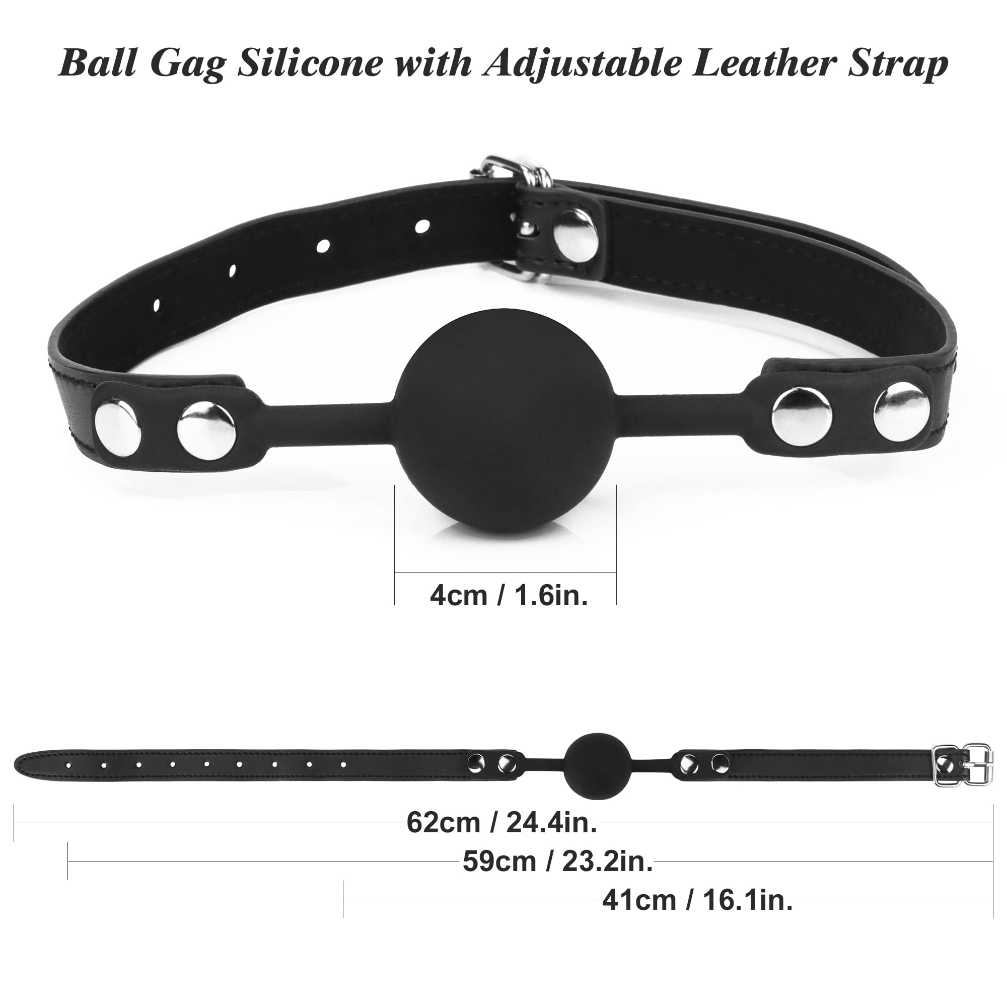 BDSM Bondage Kit for Couples - Adult Restraint Set with Ball Gag, Blindfold, Feather Tickler & Vibrator - Beginner Friendly BDSM Toys for Sensual Play & Spicing Up Relationships