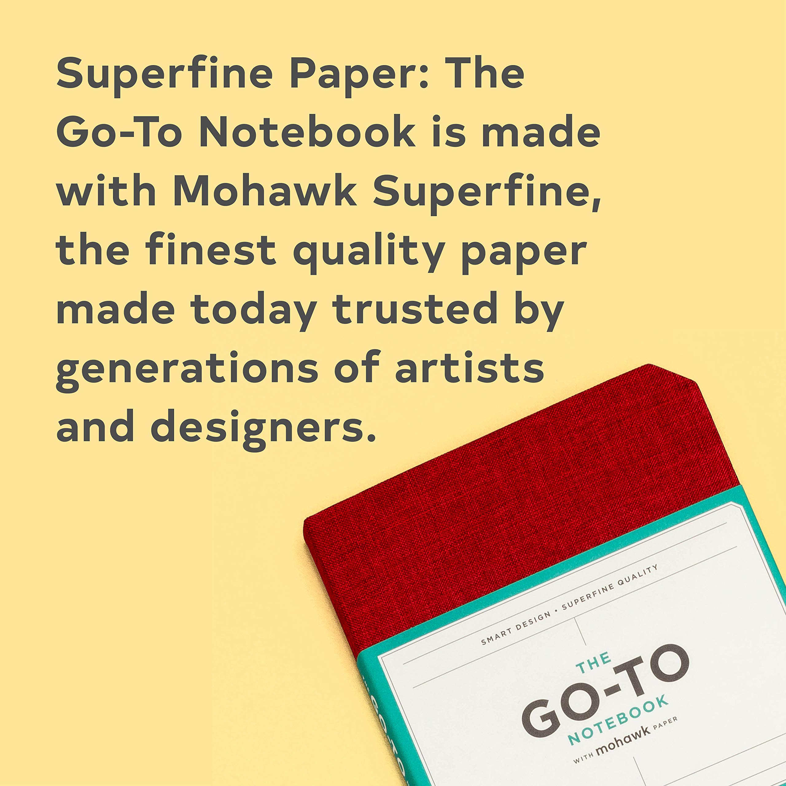 Premium Mohawk Paper Notebook - Brick Red Blank Pages, Lay Flat Design for Productivity Journaling | Perfect for Office Work, School Notes & Creative Writing