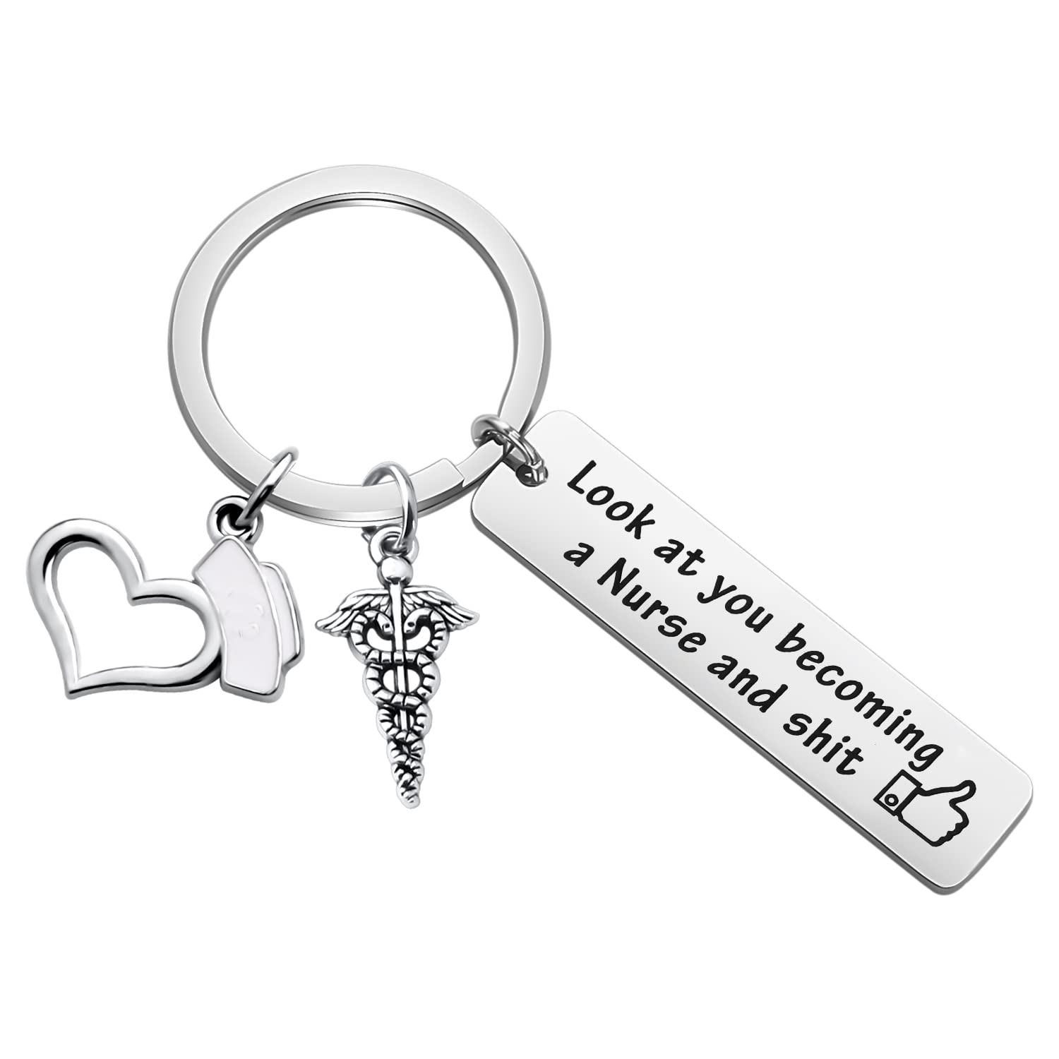 Funny Nurse Keychain - Inspirational Nursing Graduation Gift for Women - Perfect for Nurse Appreciation, School Graduation & Medical Professionals
