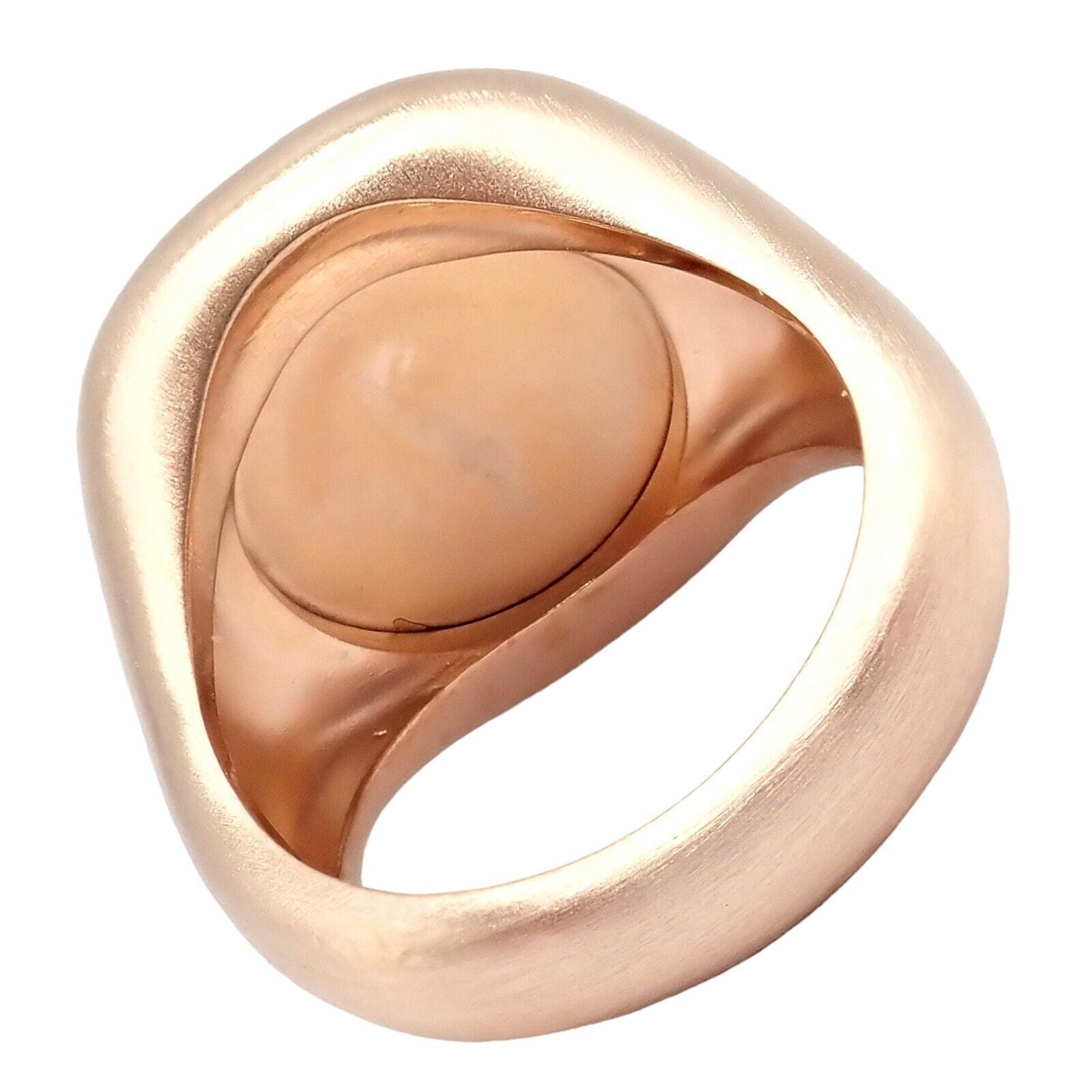 Authentic Pomellato 18K Rose Gold Large Faceted Amethyst Victoria Ring Size 6.5 - Luxury Statement Jewelry for Weddings, Anniversaries & Special Occasions