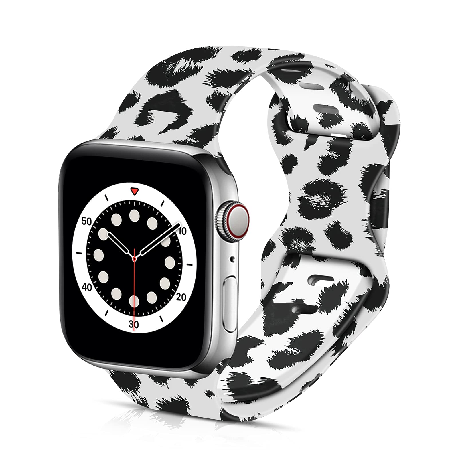 Soft Silicone Apple Watch Bands 38mm 40mm 42mm 44mm - Sport Replacement Strap for iWatch Series 6/5/4/3/2/1/SE - Breathable Comfortable Wristband for Men & Women - Perfect for Running, Gym & Daily Wear