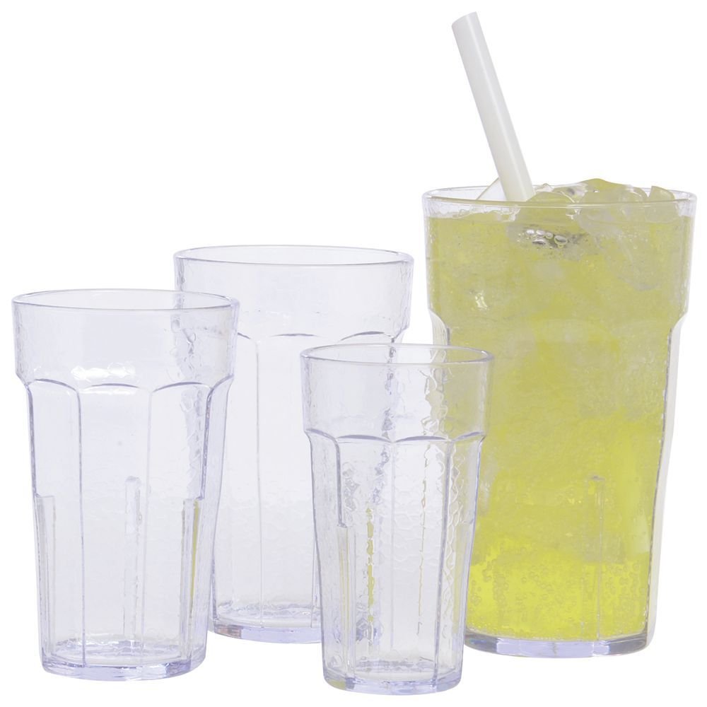 Cambro LT16152 16 oz. Clear Laguna Tumbler with Fluted Design - Case of 36 - Perfect for Restaurants, Cafes, and Catering Services