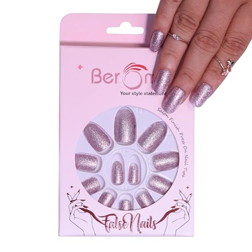 Beromt Adjustable Fake Nail Practice Hand for Acrylic Nails Training - Flexible Mannequin Hand with Nail Jewelry & Adhesive Stickers Included - Perfect for Nail Art Practice, Salon Training & DIY Home Use - BFN776BPN