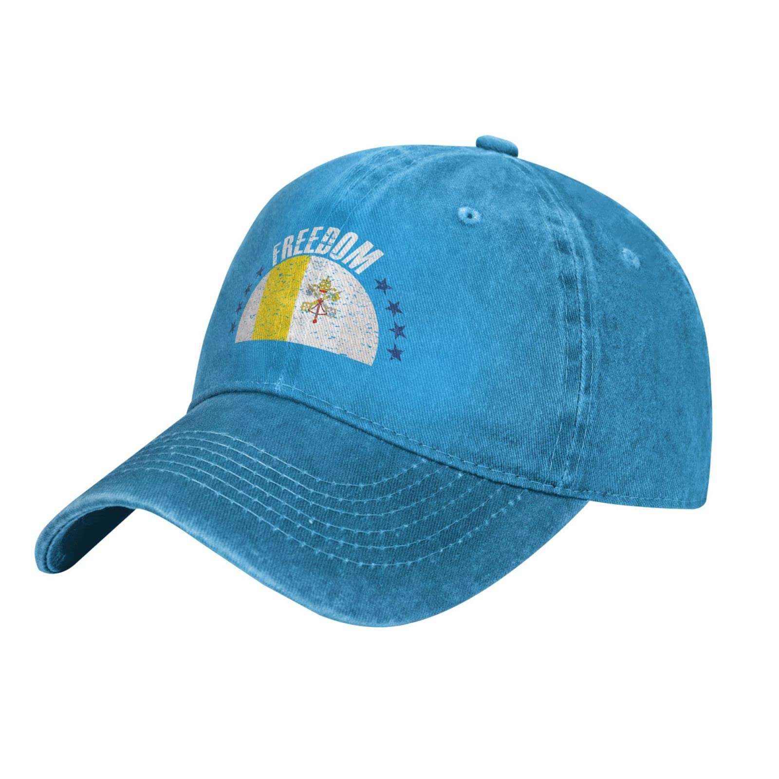 Vatican City Flag & Freedom Baseball Cap for Men & Women - Vintage Cowboy Hat Fashion Cap for Outdoor, Sports, and Patriotic Events