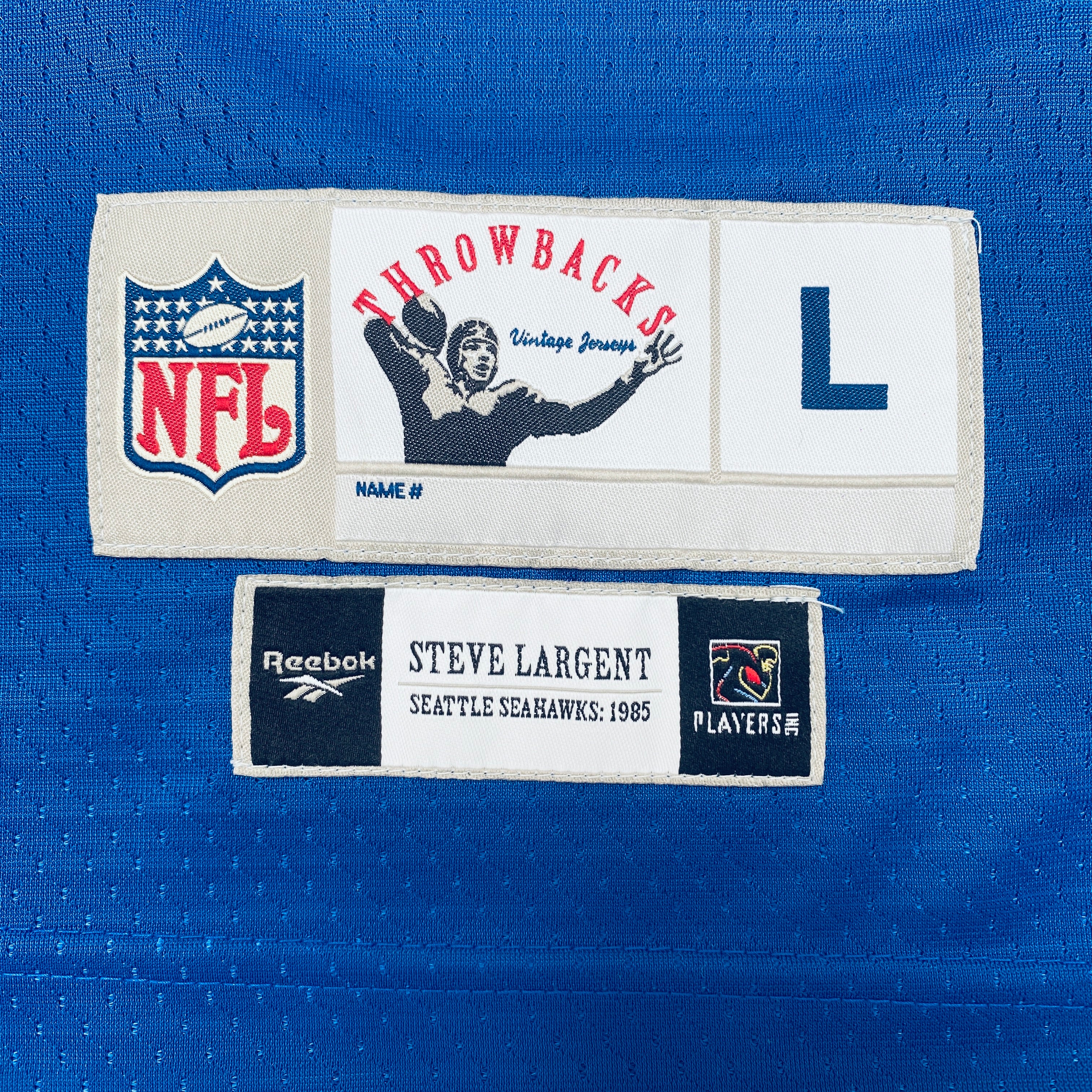 Official Seattle Seahawks Steve Largent 1985 Throwback Jersey - Stitched NFL Football Jersey for Men (Size Large) - Perfect for Game Day, Tailgating & Seahawks Fan Collections