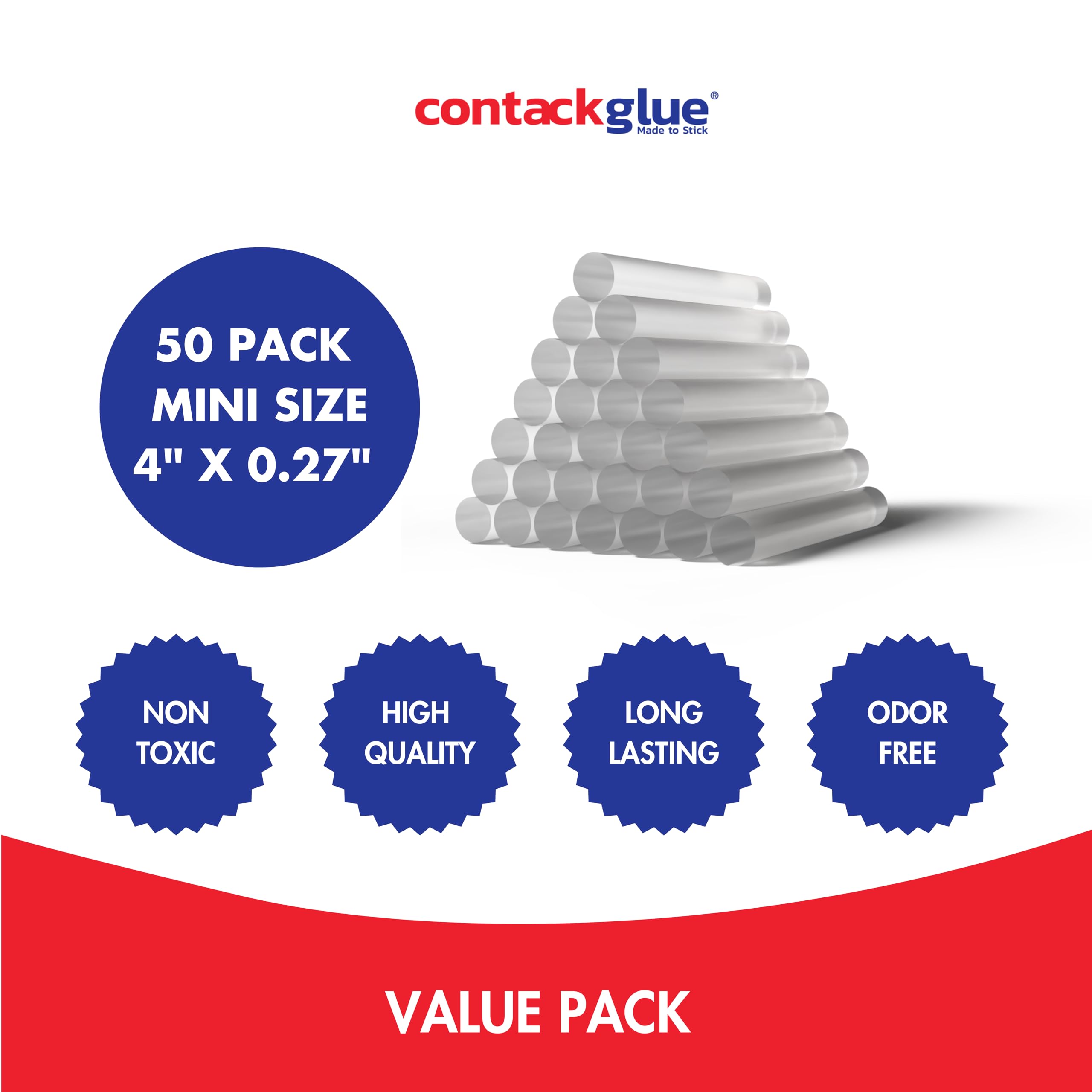 50-Pack Mini Hot Glue Sticks 4