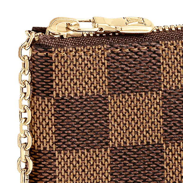 LV Key Pouch Damier Ebene Canvas - Authentic Louis Vuitton Key Holder Wallet for Women & Men | Perfect for Keys, Coins & Small Essentials | Luxury Travel & Everyday Use Accessory