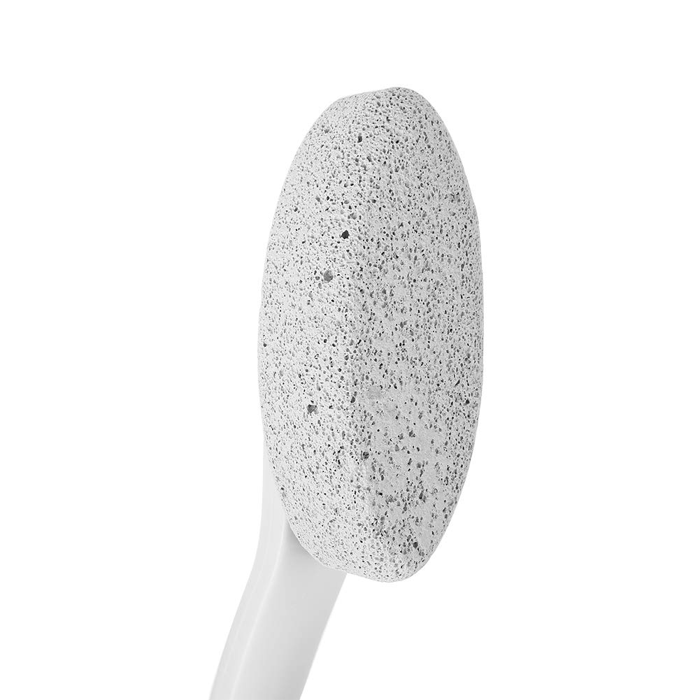 Long-Handle Pumice Stone Brush for Feet - Ergonomic Pedicure Tool for Elderly & Seniors - Callus Remover & Dead Skin Exfoliator for Soft Smooth Heels - Perfect for Home Spa & Foot Care Routine