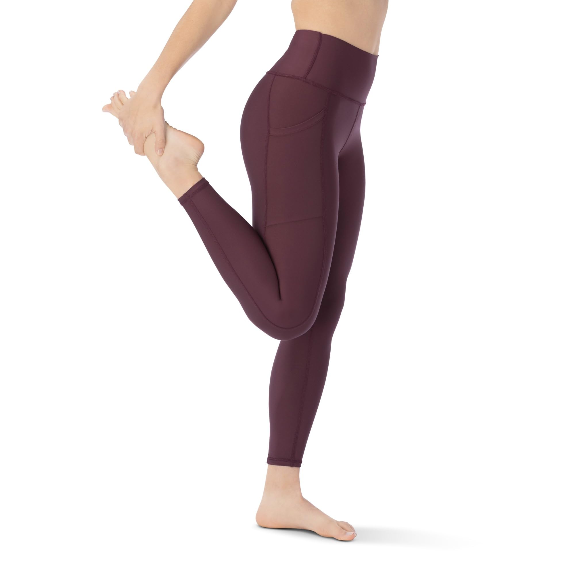 KADI High Waisted Yoga Pants for Women - 7/8 Length Workout Leggings with Pockets & Tummy Control - High Compression Fitness Pants for Yoga, Running & Gym