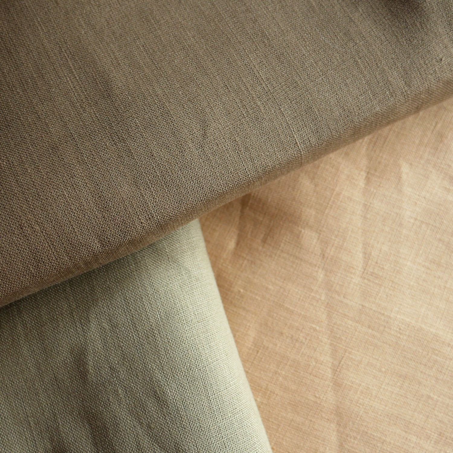 Eco-Friendly Earth Tone Linen Fabric Scraps for DIY Crafts, Sewing Projects & Home Decor | Sustainable Textile Materials
