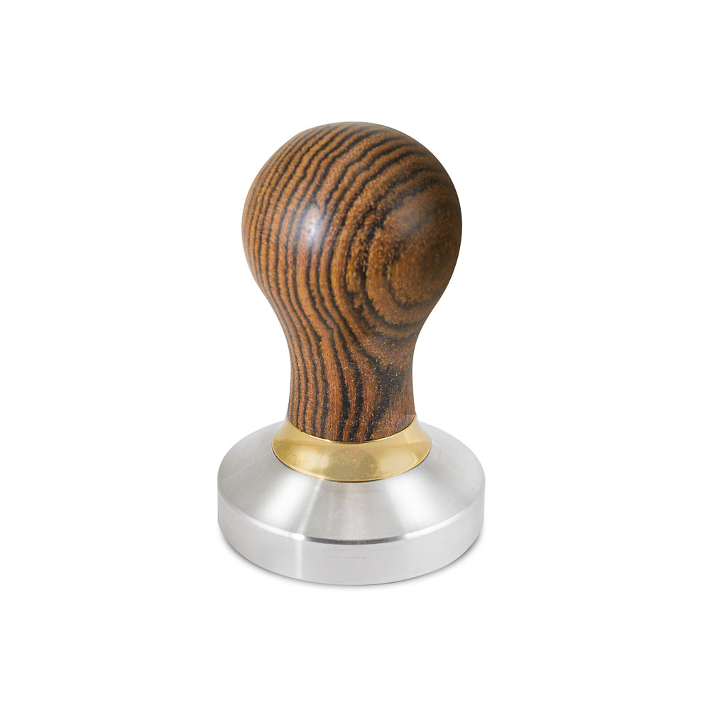 Professional Espresso Tamper with Bocote Wood Handle - Perfect for Baristas & Home Coffee Brewing