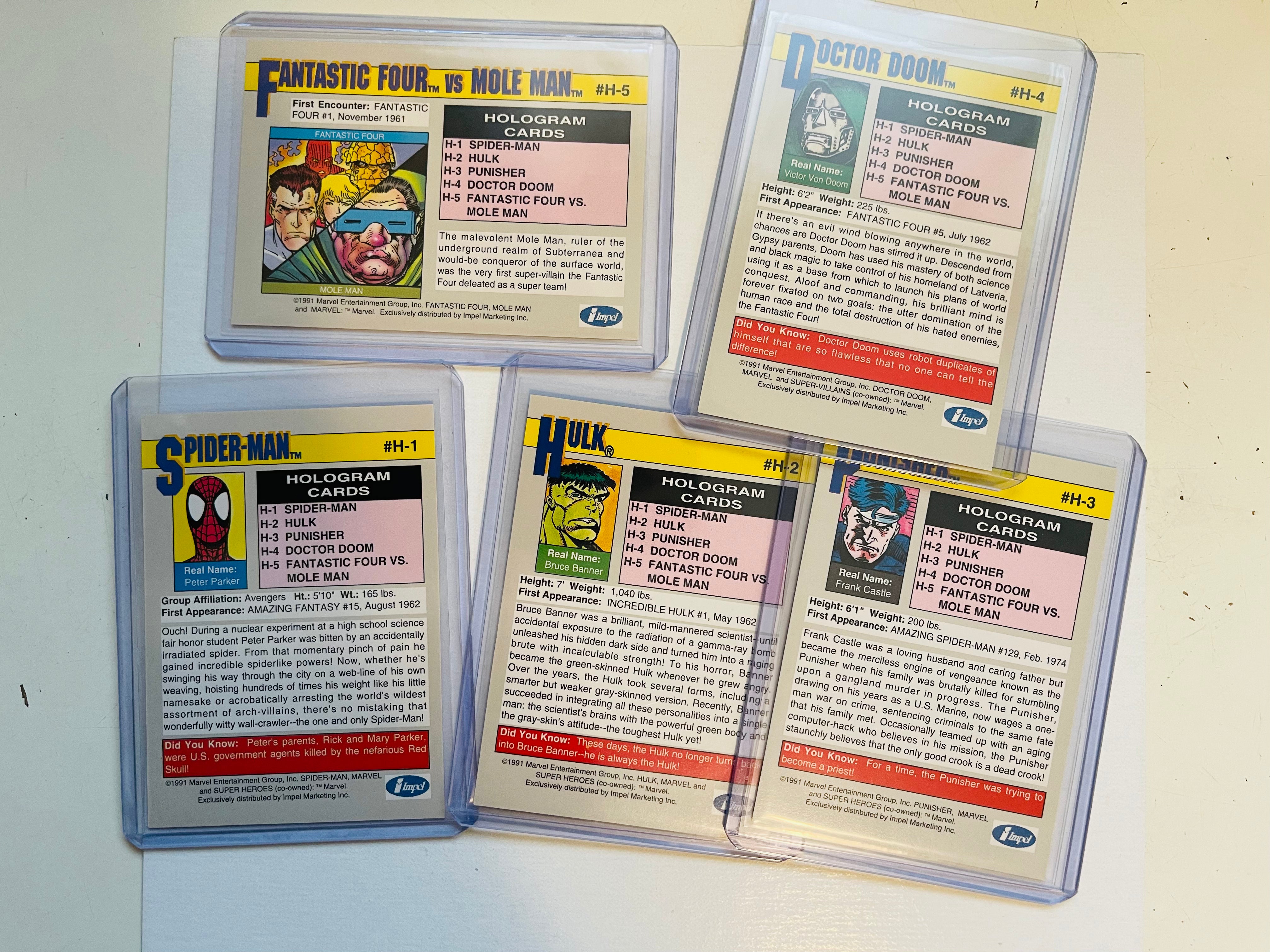 Marvel Universe Series 1 Rare Hologram Insert Cards Set - Complete Collector's Edition for Comic Book Fans & Trading Card Enthusiasts - Perfect for Display, Trading, and Investment