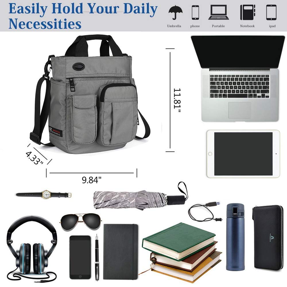 AlwaySky Nylon Crossbody Messenger Bag for Men & Women - Lightweight Waterproof Shoulder Bag with USB Charging Port, Laptop Compartment - Perfect for Travel, Work, School & Outdoor Activities