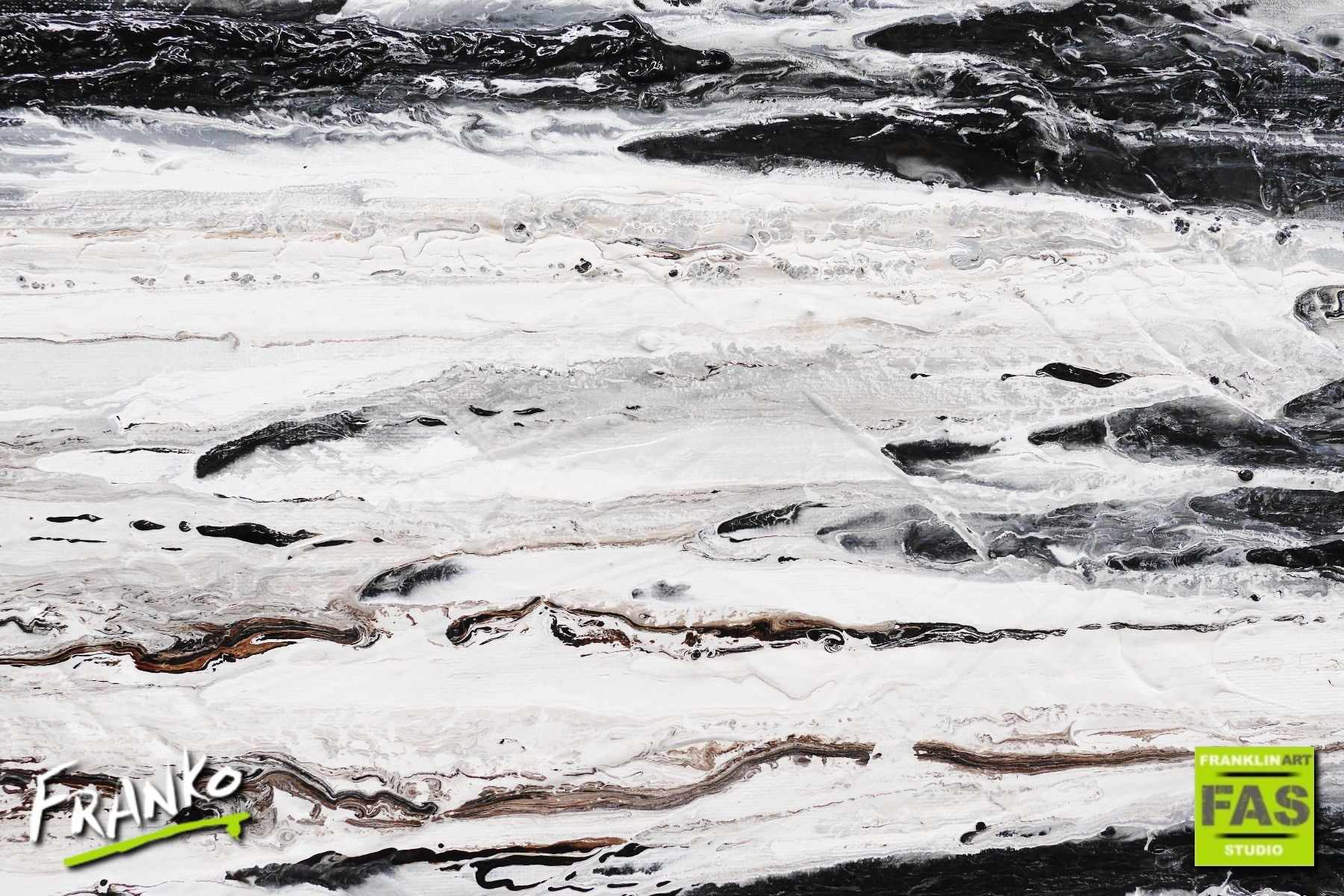 160cm x 60cm White Black Abstract Jazz Painting - Modern Wall Art for Living Room, Bedroom & Office Decor