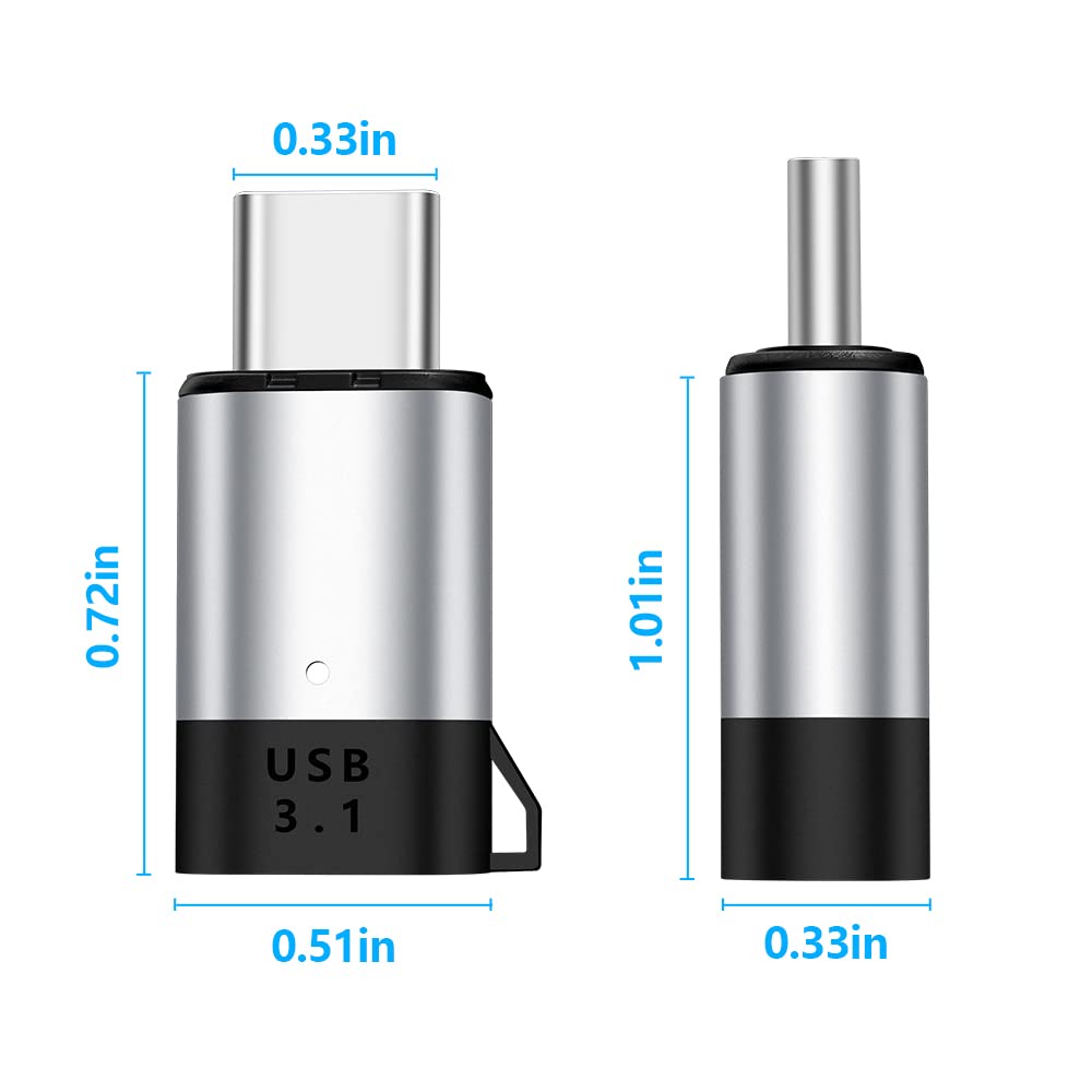 Magnetic USB C Adapter 2 Pack - 24 Pin Mini USB C Connector with 100W PD Fast Charging & 20Gbps USB 3.1 Data Transfer - Perfect for Laptops, Tablets & Smartphones