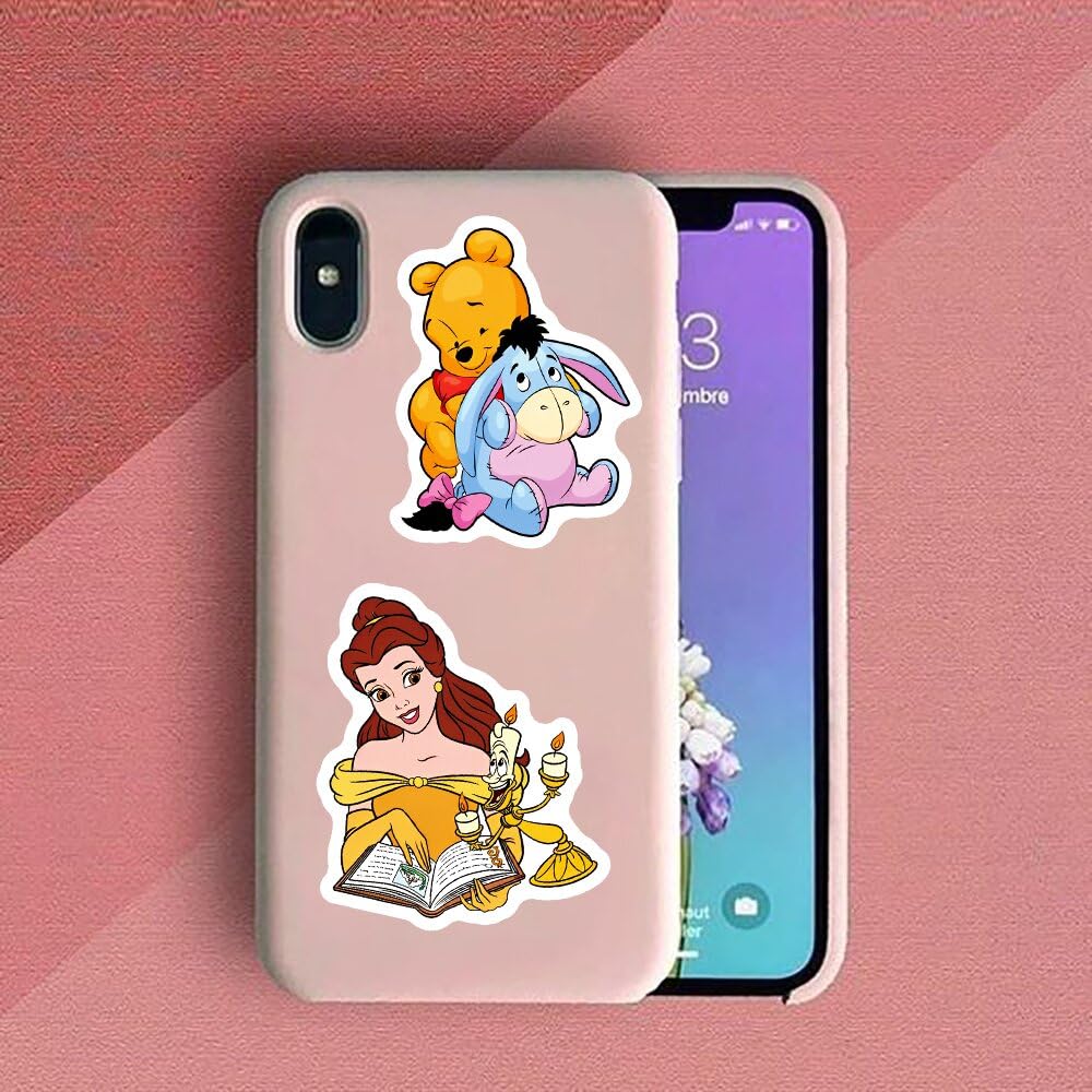 200Pcs Disney Princess Stickers Pack - Cute Cartoon Character Stickers for Kids, Teens & Adults - Waterproof Decorative Stickers for Water Bottles, Laptops, Luggage & DIY Crafts - Perfect for School, Parties & Scrapbooking