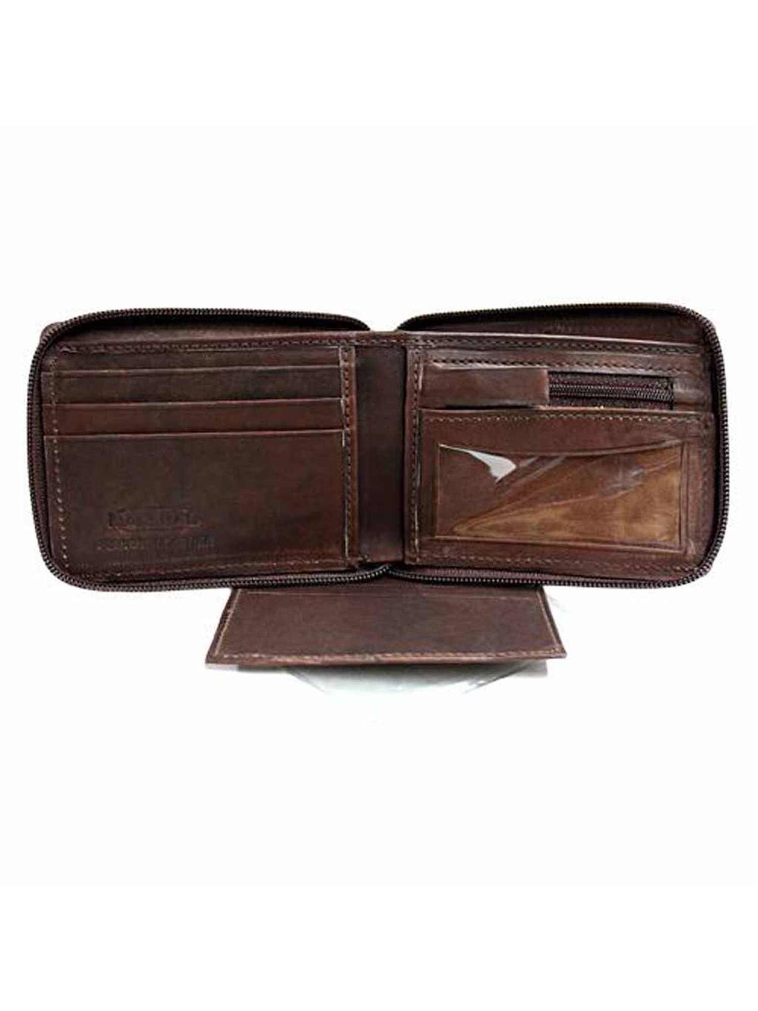 Premium Men's Leather Wallet with Zipper Closure, Photo Slot, Coin Pocket & Credit Card Slots - Stylish & Durable for Everyday Use, Travel & Gifts