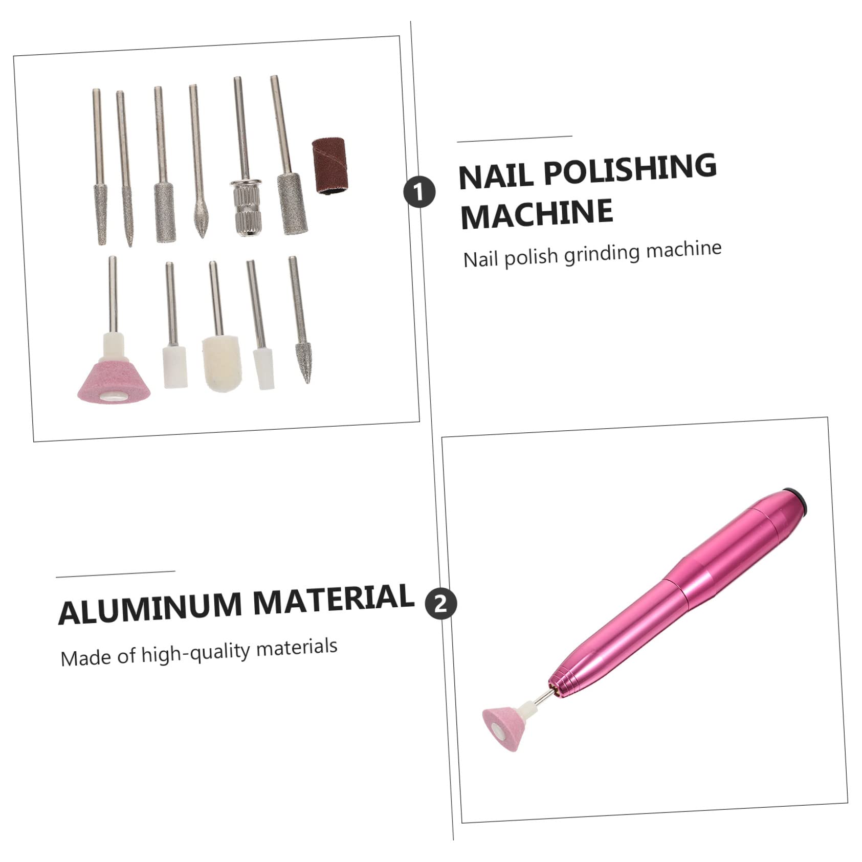 FRCOLOR Rechargeable Cordless Nail Drill Kit - Professional Manicure & Pedicure Tools with 6 Variable Speeds for Home Salon, Nail Art Design and DIY Nail Care