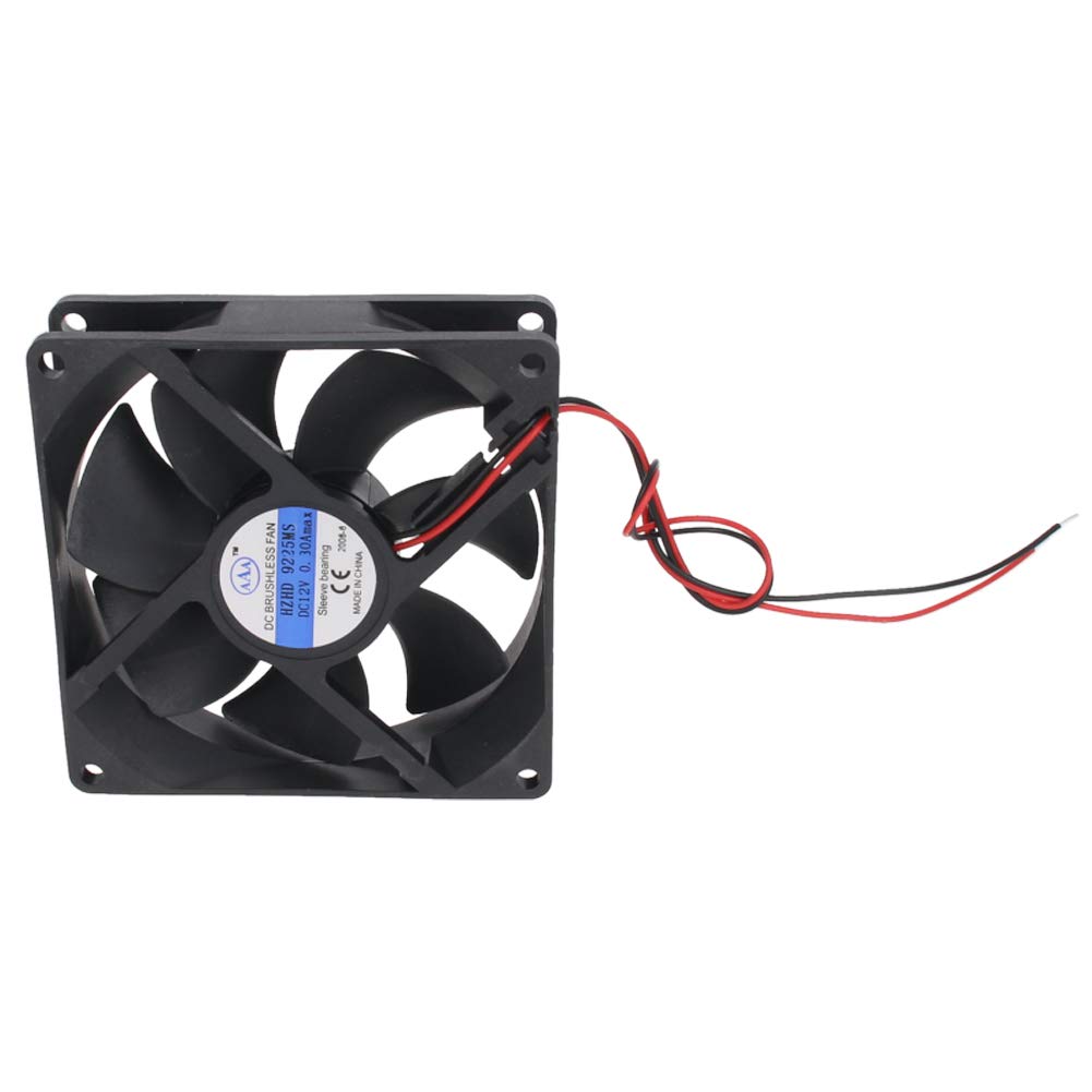 Aicosineg 12V Sleeve Bearing Cooling Fan - 92x92x25mm PC Case Fan, 2.4W Long Life Computer Fan for CPU Radiator & PC Cooling (1Pcs) - Perfect for Gaming PCs, Workstations & Home Office Computers