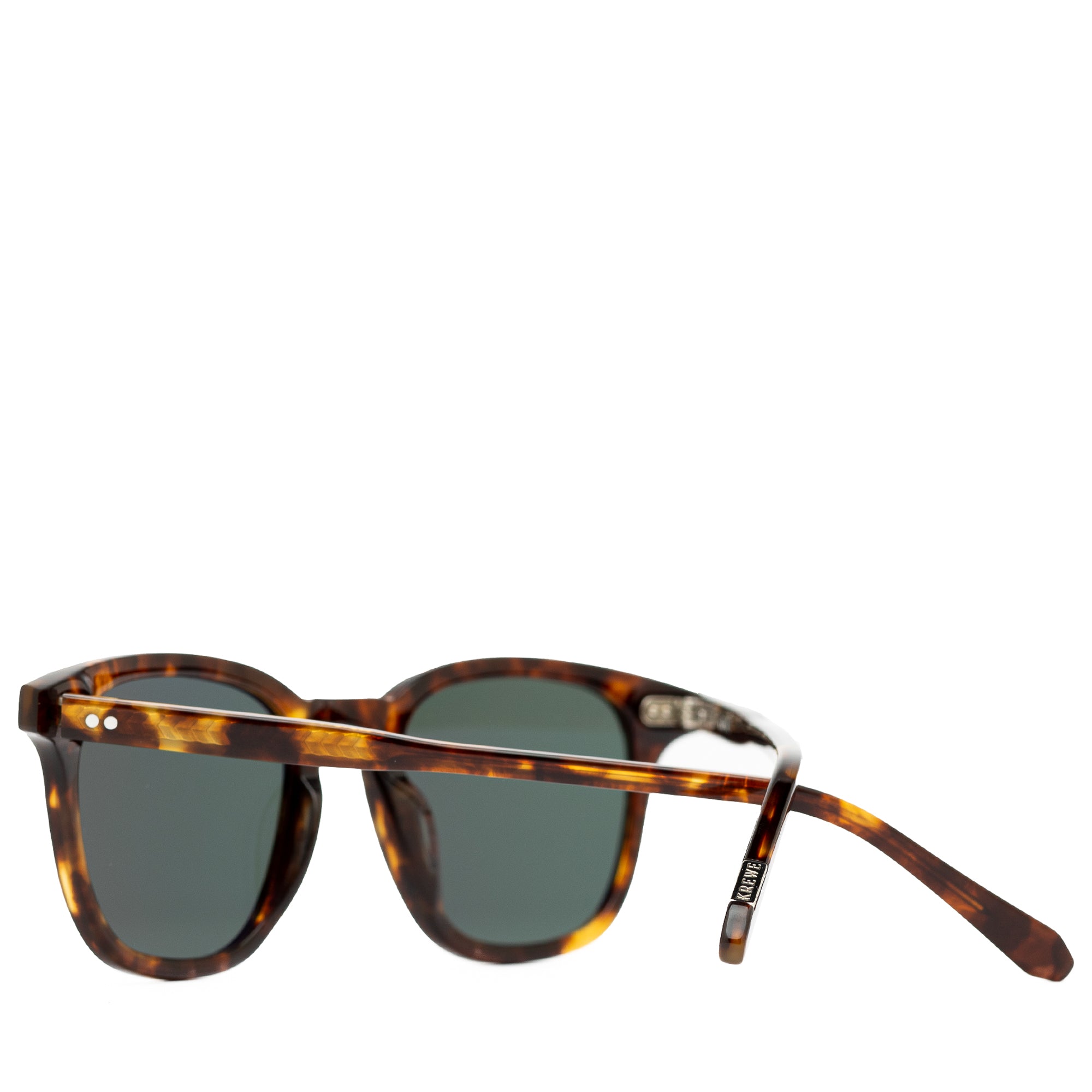 Krewe Pierce Polarized Sunglasses for Men & Women - Rye/Dark Green Lens - UV Protection - Stylish Outdoor, Driving, Beach & Travel Accessories