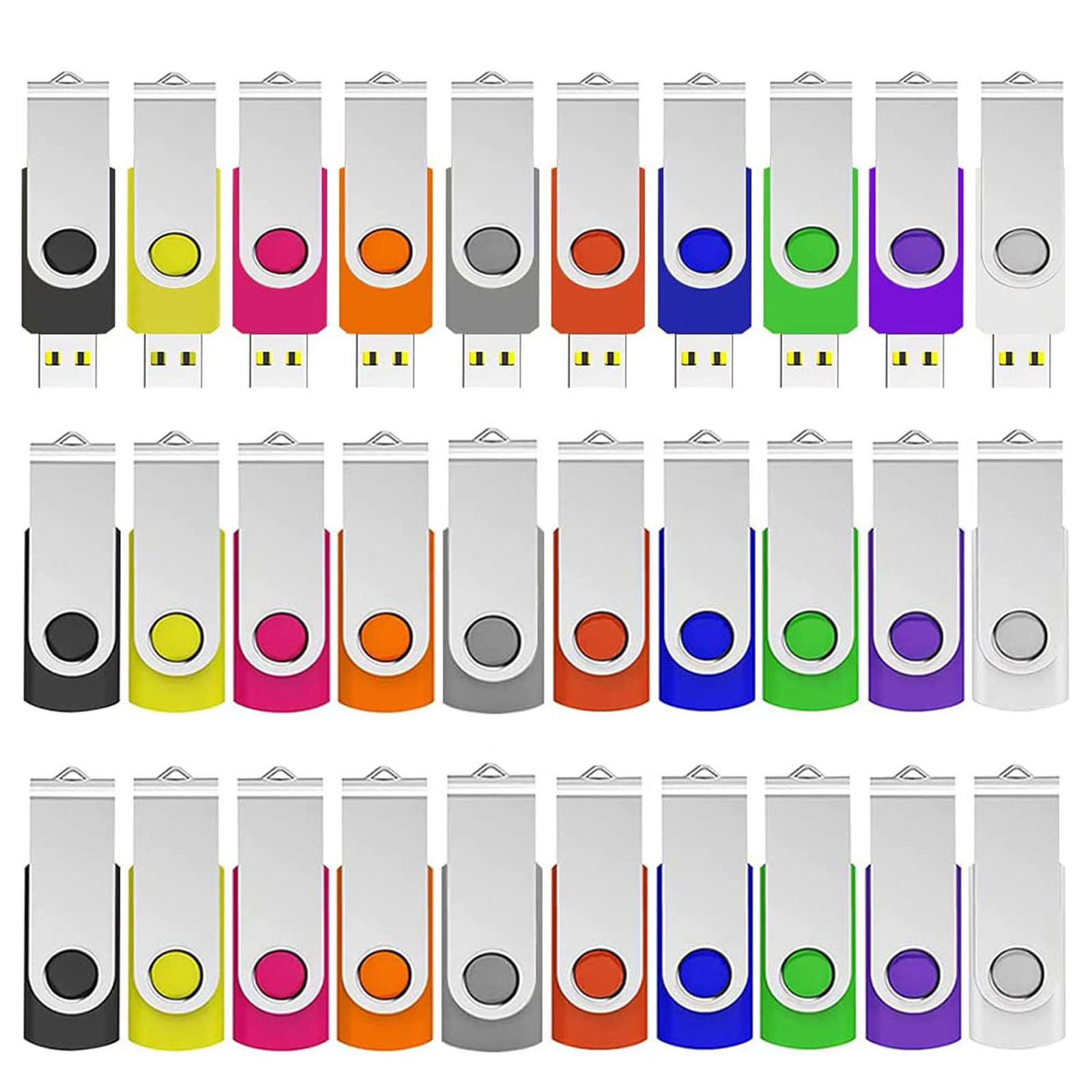 ABLAZE 2GB USB Flash Drive 100 Pack - Bulk USB 2.0 Thumb Drives Memory Sticks for Data Storage, File Transfer, Business Promotions (Mixed Colors) - Perfect for Office, School, Events & Giveaways