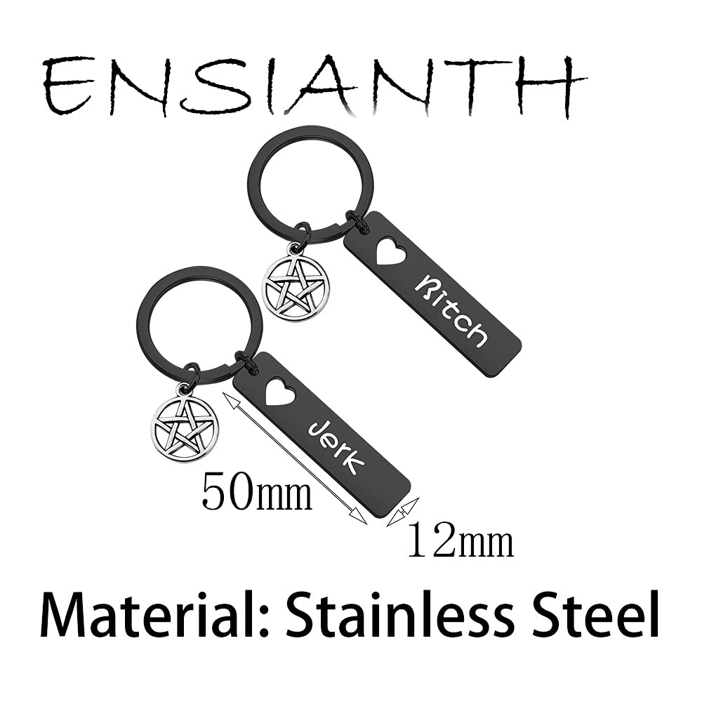 ENSIANTH SPN Jewelry Best Friend Keychain - Stylish Couple Keychain for Gifts, Parties, and Everyday Carry