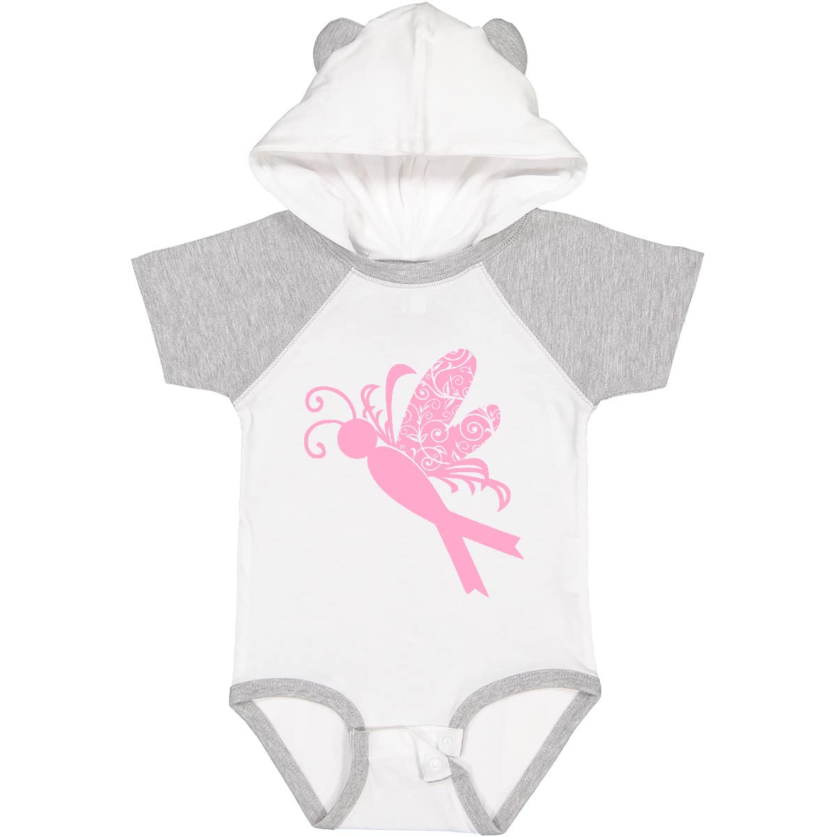 Inktastic Breast Cancer Awareness Butterfly Baby Bodysuit - Cute Pink Butterfly Onesie for Newborns & Infants - Perfect for Fundraising Events, Support Walks & Everyday Wear
