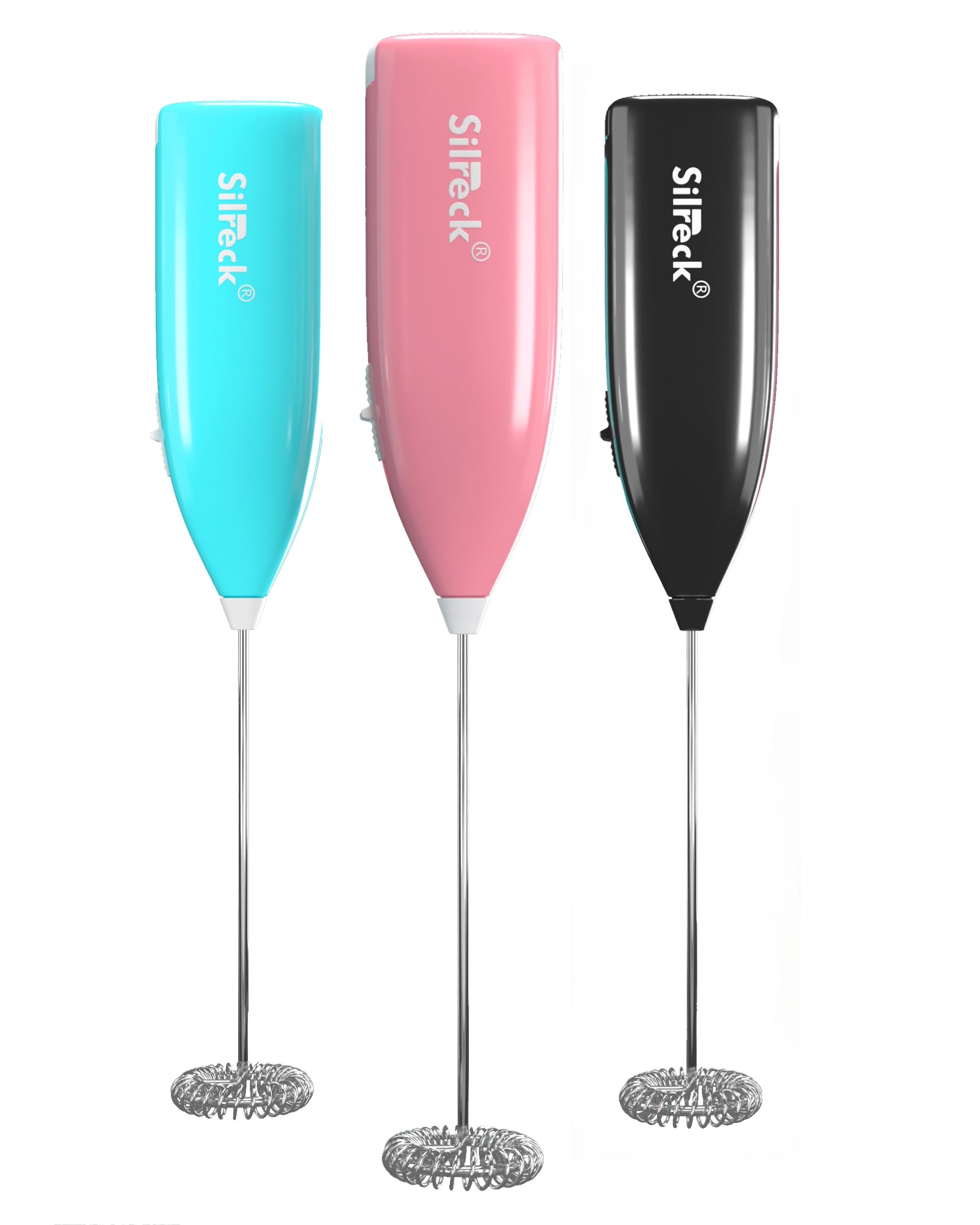 Electric Milk Frother Handheld - Automatic Milk Foam Maker for Coffee, Cappuccino, Latte & Hot Chocolate | Battery-Powered Whisk for Frothing Milk, Mixing Eggs & Making Milkshakes | Perfect for Home, Office & Cafe Use (Pink)