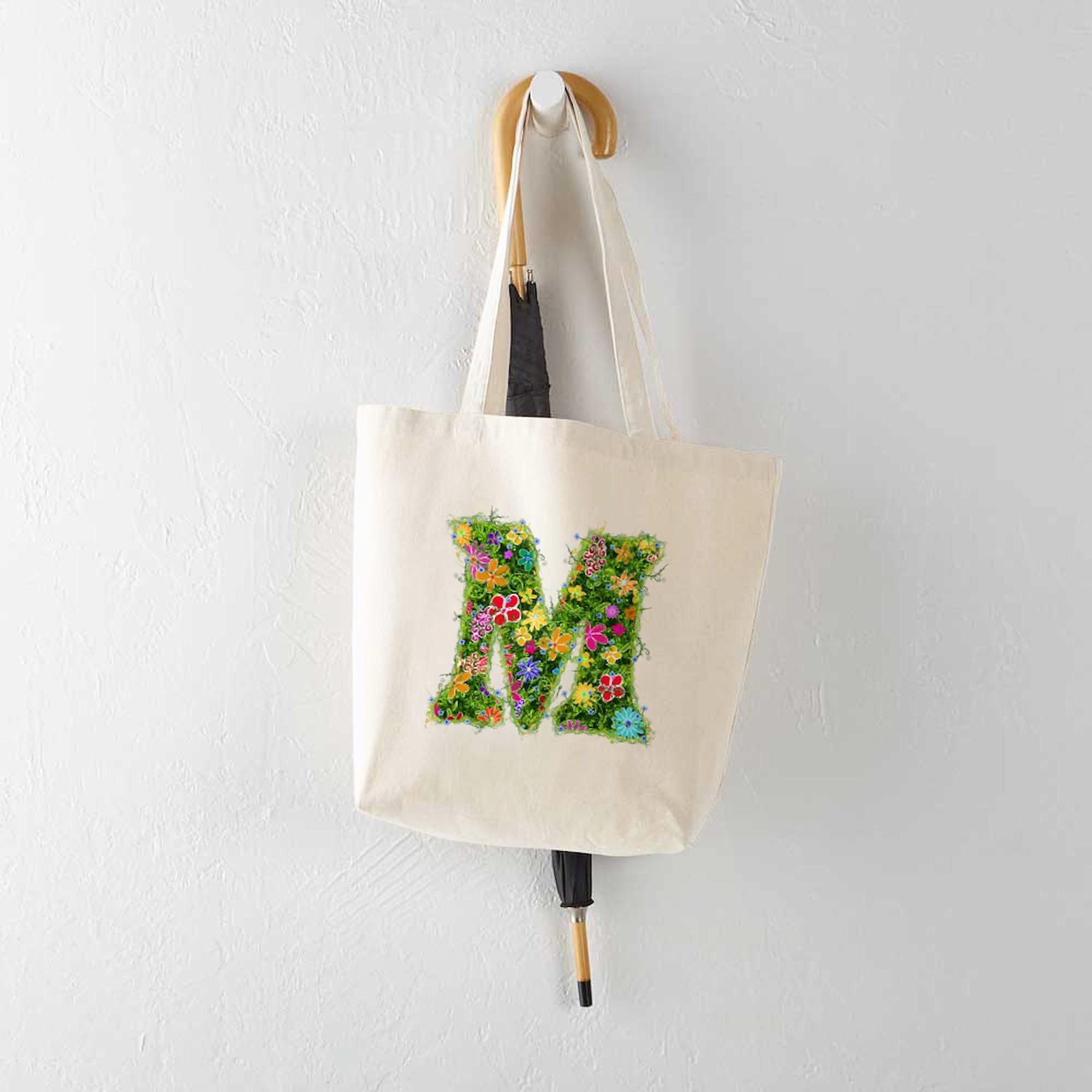Floral Canvas Tote Bag for Women - Eco-Friendly Reusable Shopping Bag - Perfect for Groceries, Beach Trips & Daily Use