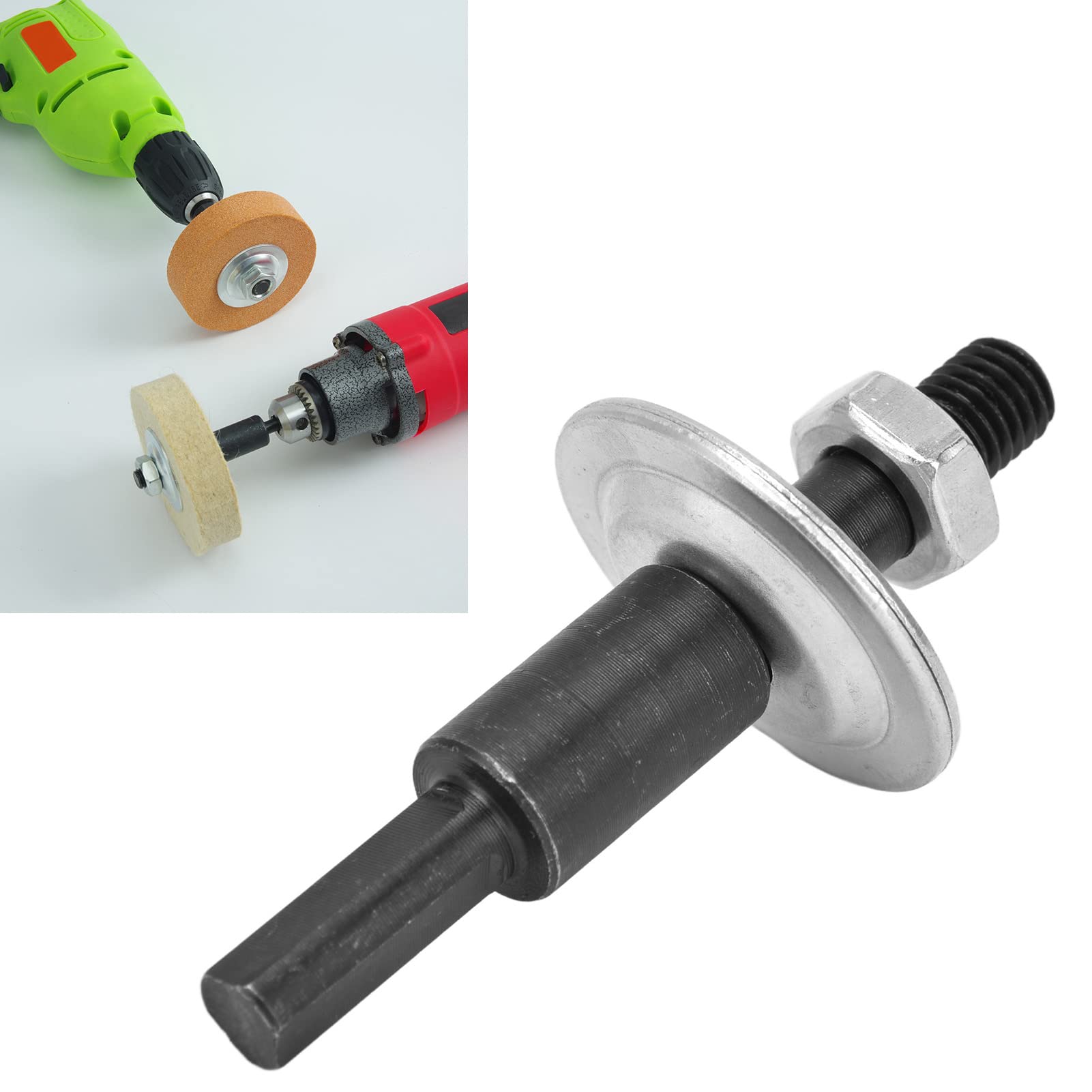 Garosa Drill Arbor Adapter - Convert Drill to Grinder Tool, Securely Holds Grinding Wheels, Stainless & Carbon Steel Construction, Easy Installation, Fits Various Sizes (8.3mm Shank) - Perfect for Metalworking, Wood Carving & DIY Projects