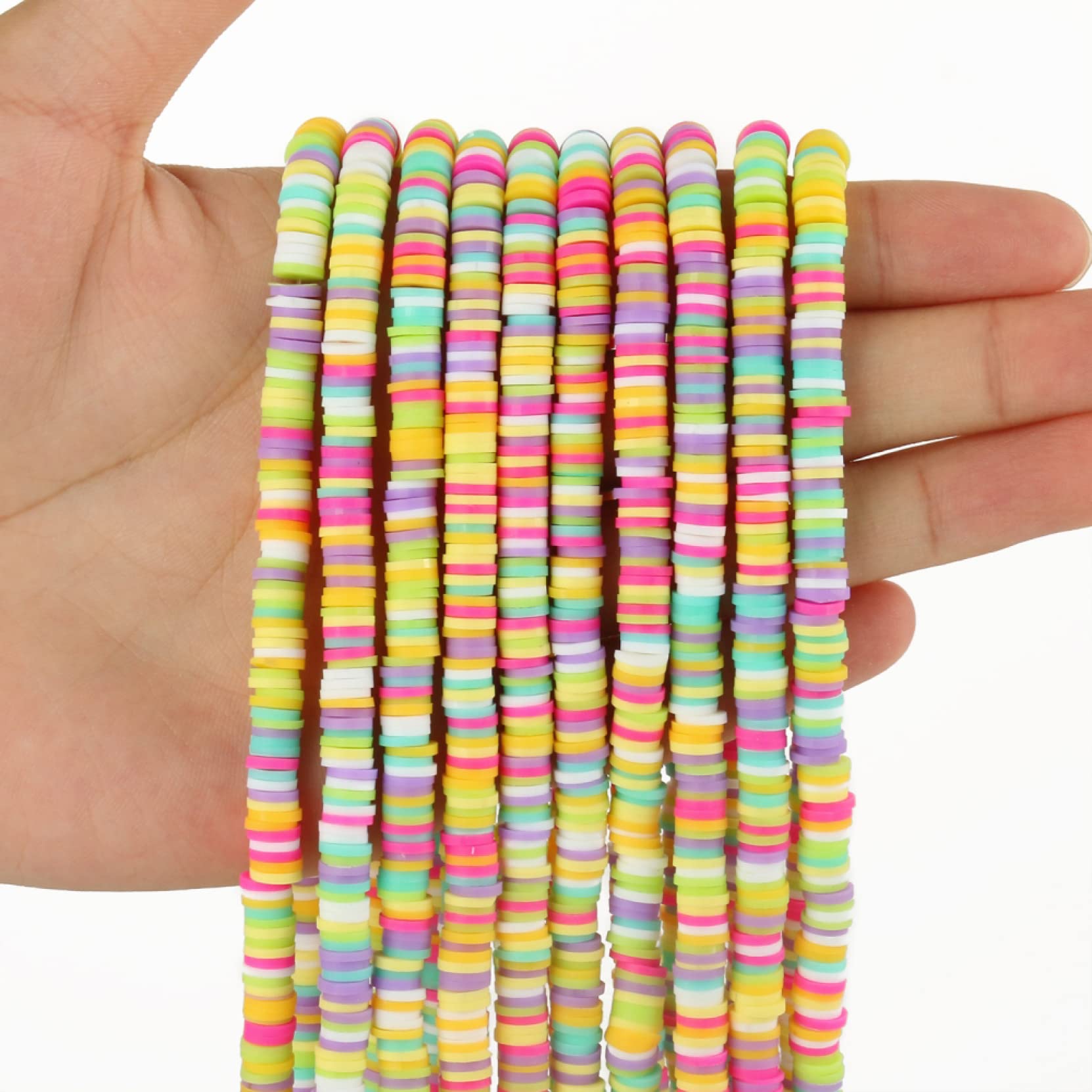 4mm/6mm Polymer Clay Beads - Handmade Bohemian Spacer Beads for DIY Jewelry Making, Necklace & Bracelet Supplies - Perfect for Crafting Boho Charm Bracelets, Statement Necklaces and Unique Accessories