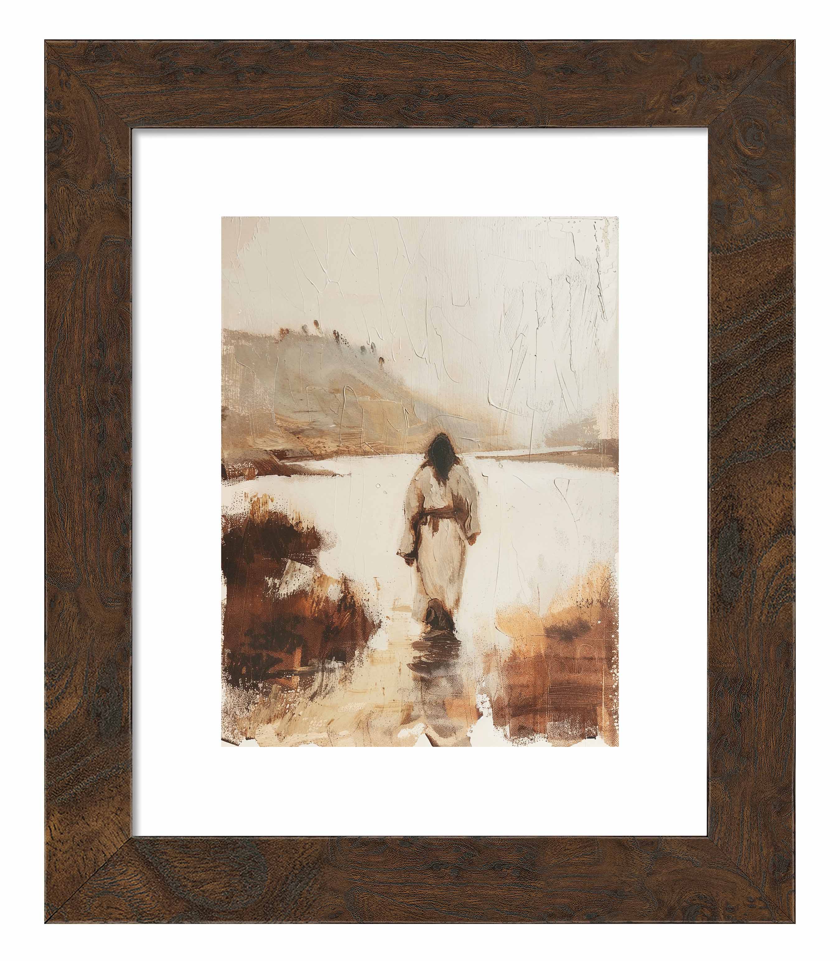 Christ In The Wilderness Wall Art - Religious Christian Home Decor Prints for Living Room, Bedroom & Office